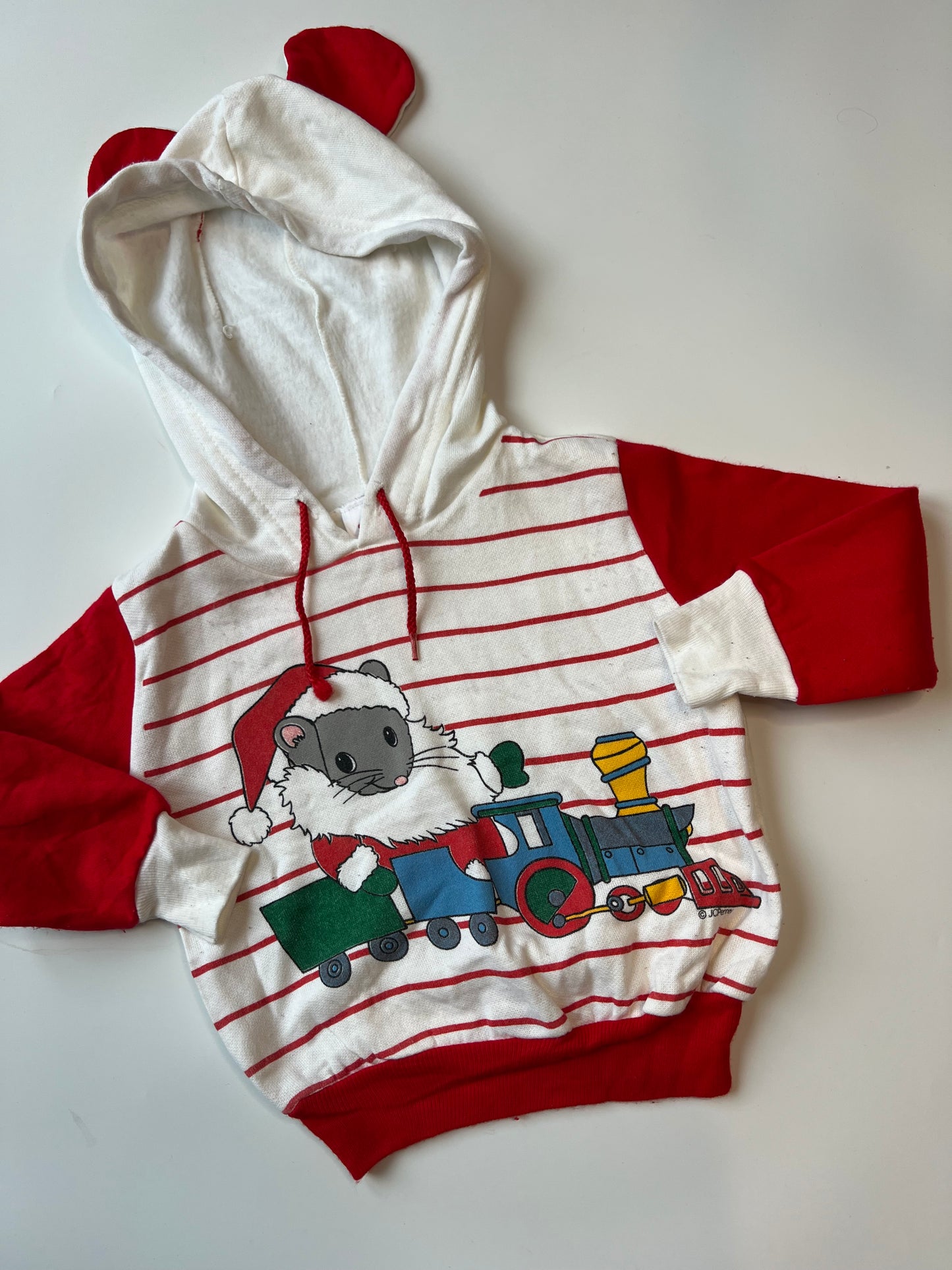 Vintage Mouse Festive Hooded Top 2-3 Years