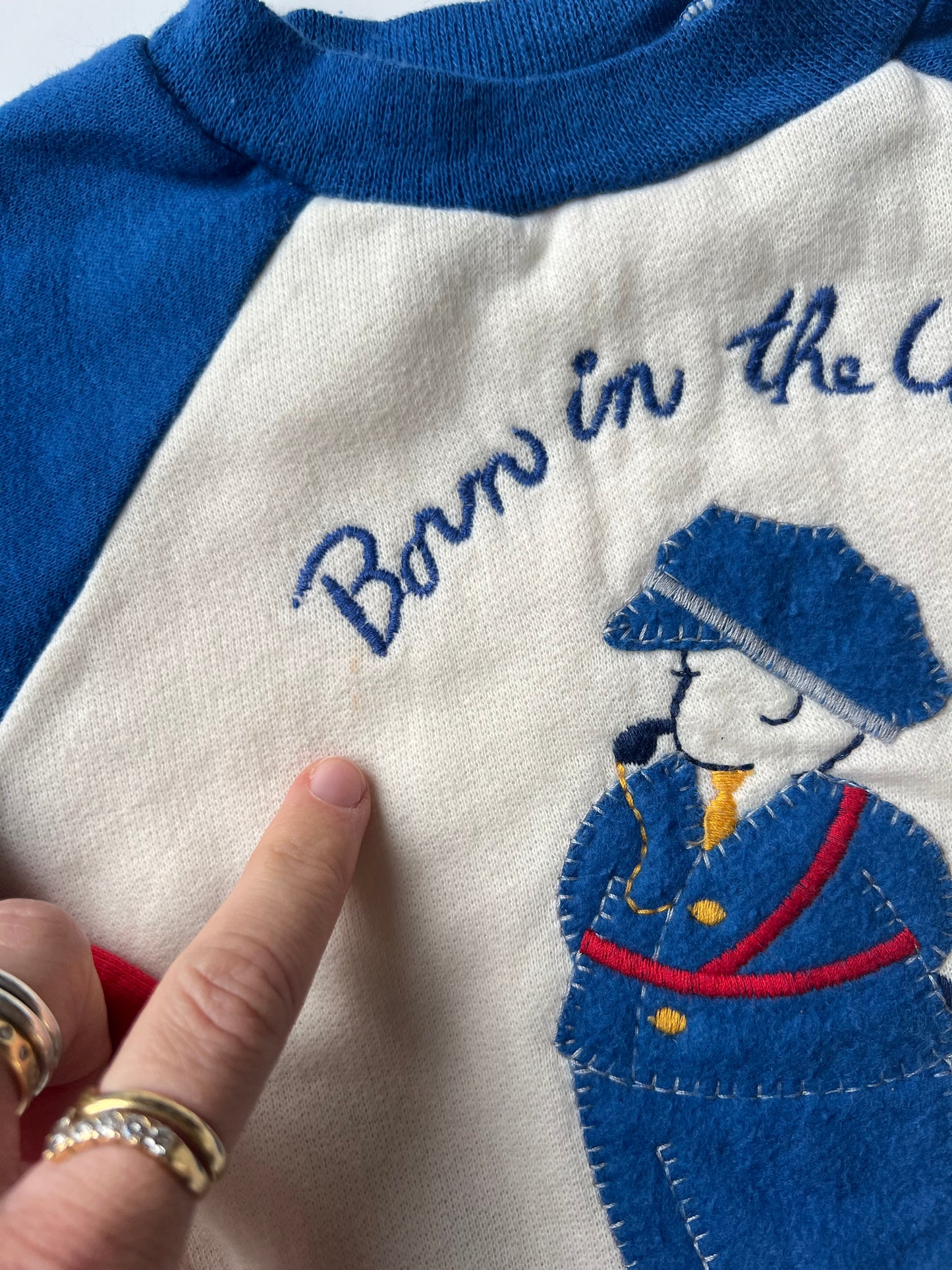 Vintage ‘Born in the USA’ 🇺🇸 Sweatshirt 18-24 Months