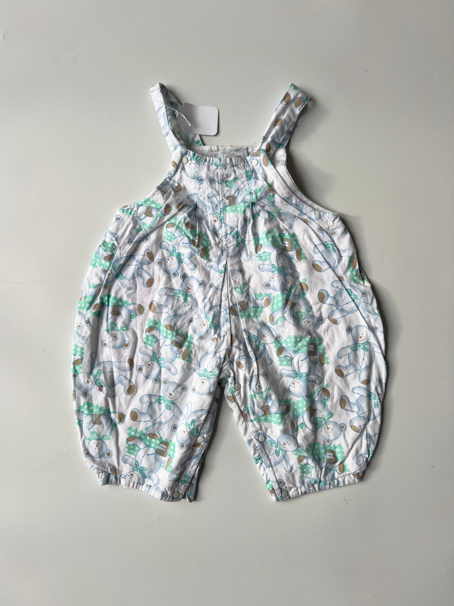 Vintage Teddy Dungarees 3-6 Months