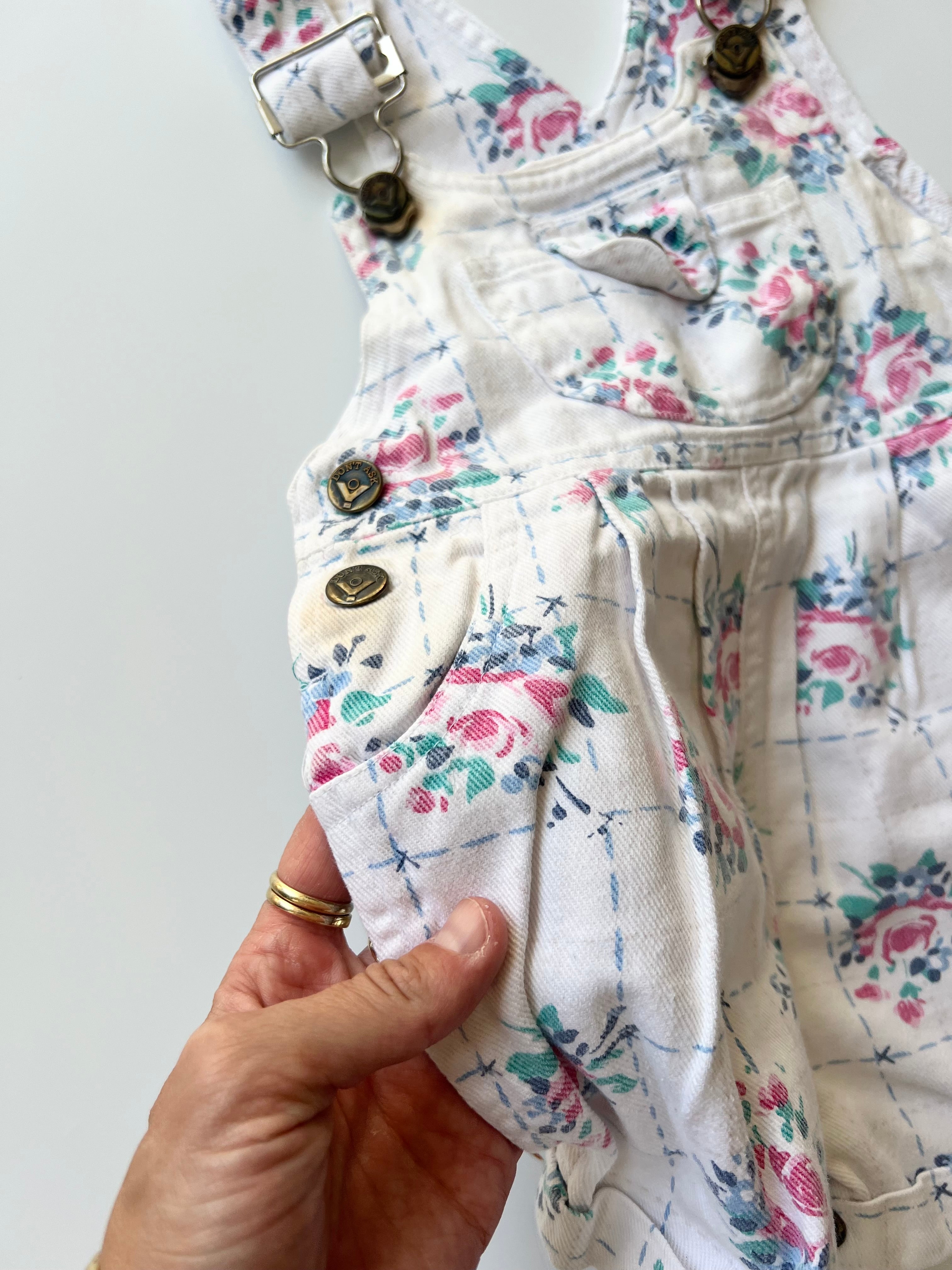 Vintage Floral Kid’s Shorteralls 2 Years