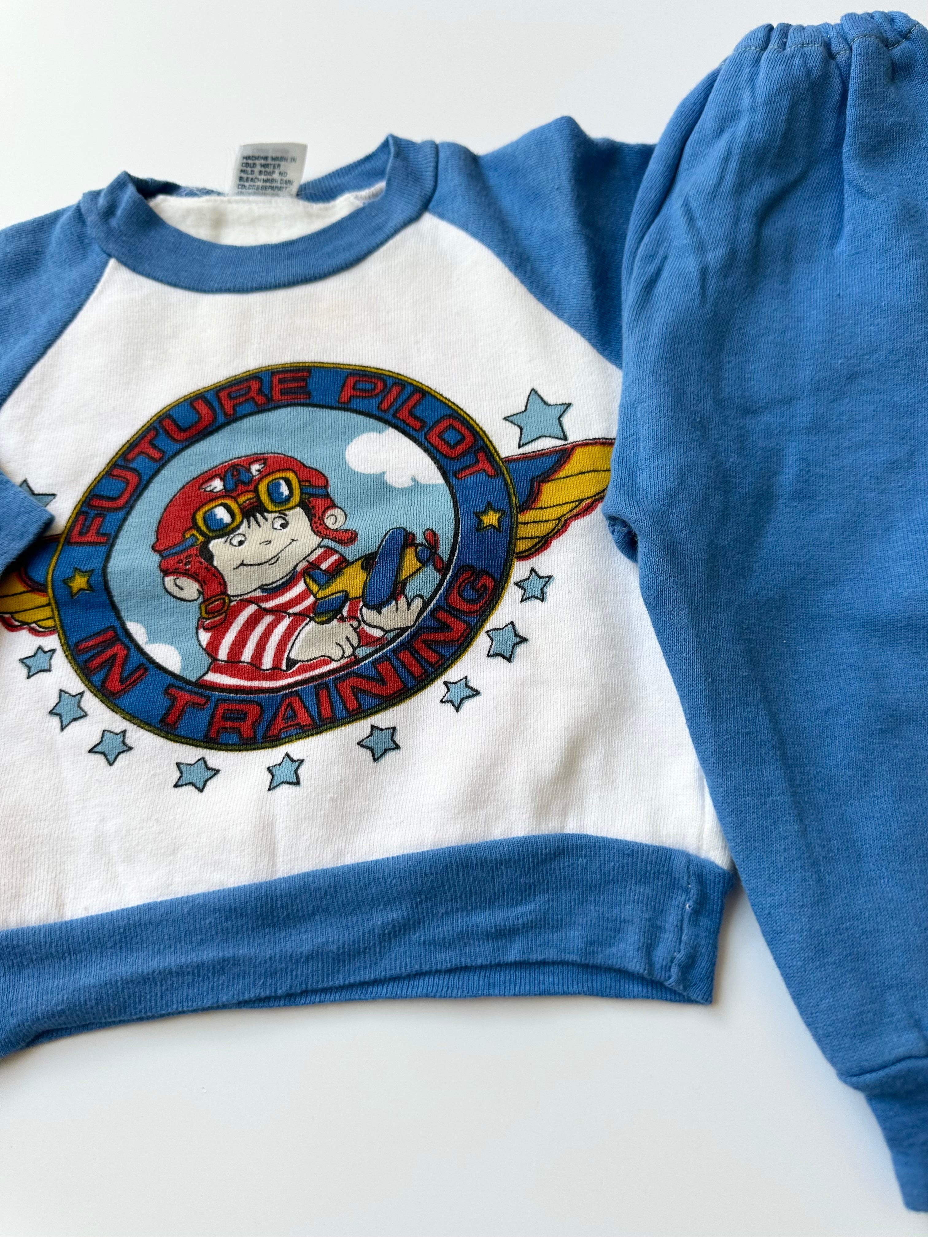 Vintage Baby "Future Pilot in Training" Tracksuit ✈️ 18 Months