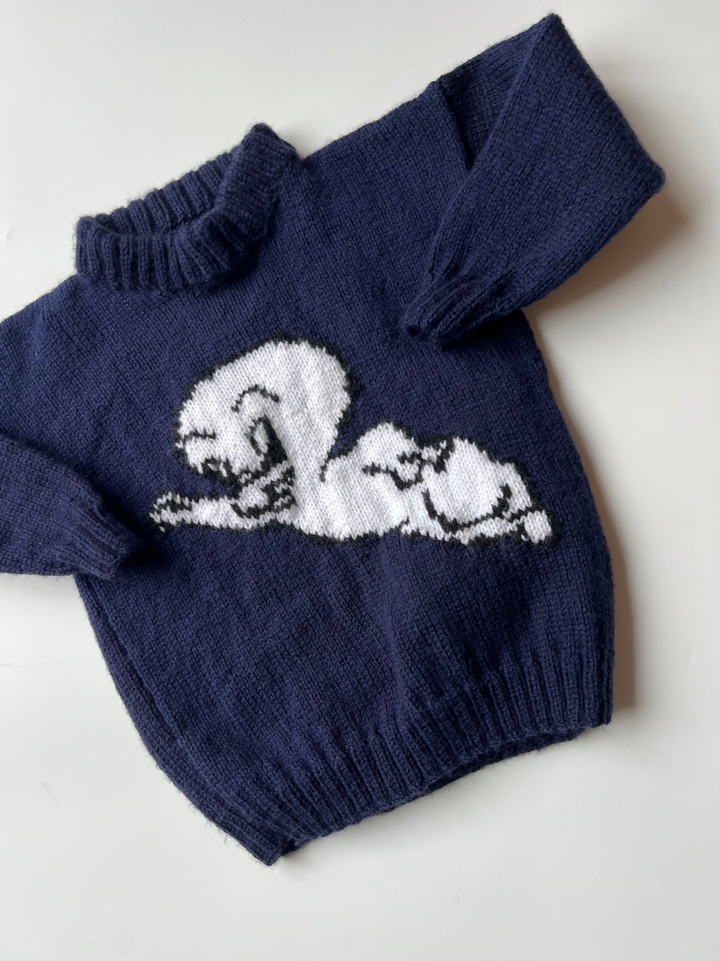 Hand Knitted Caspar The Ghost Jumper 3-5 Years
