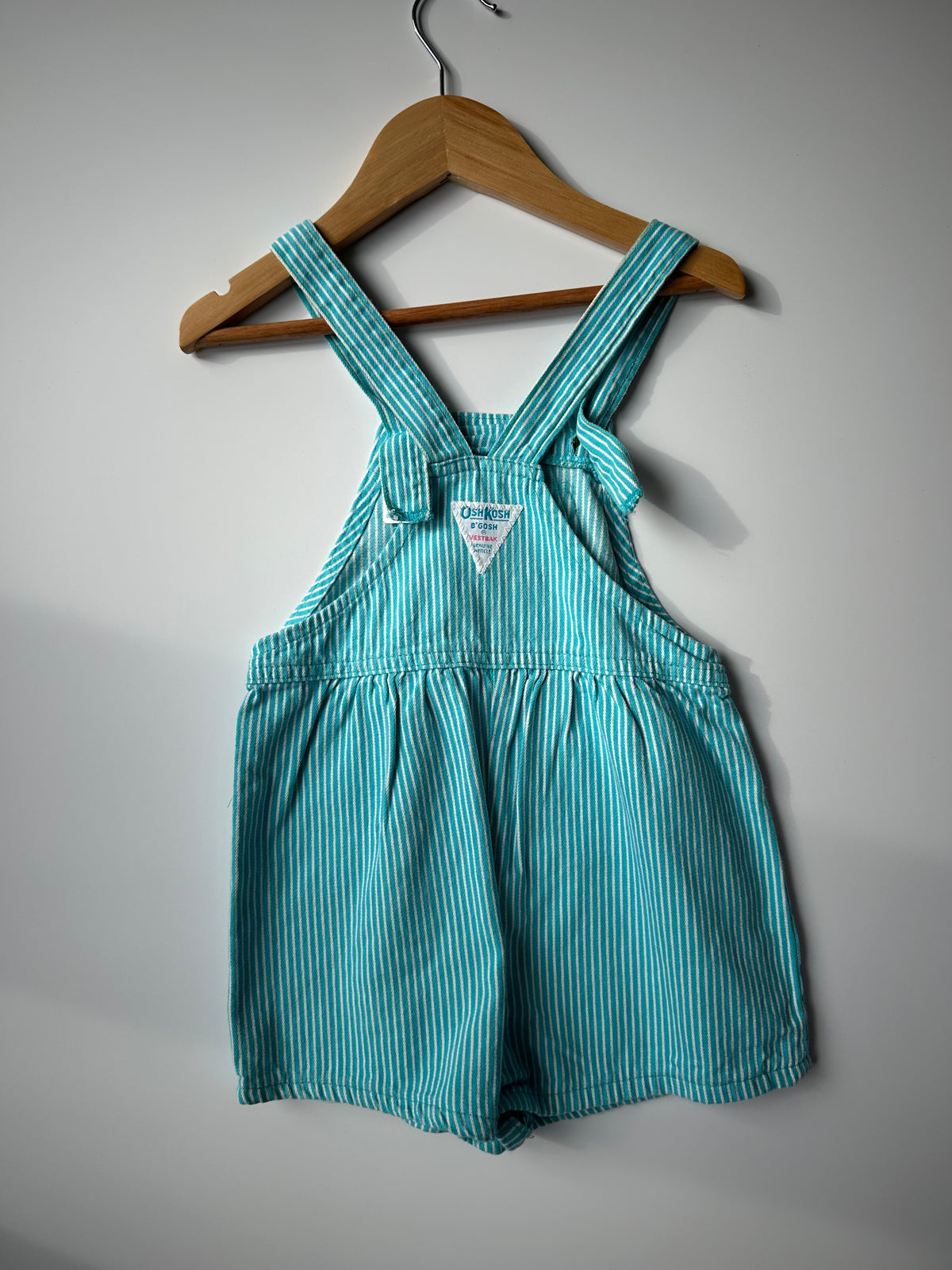 Vintage OshKosh Hickory Stripe Shorteralls 3-4 Years