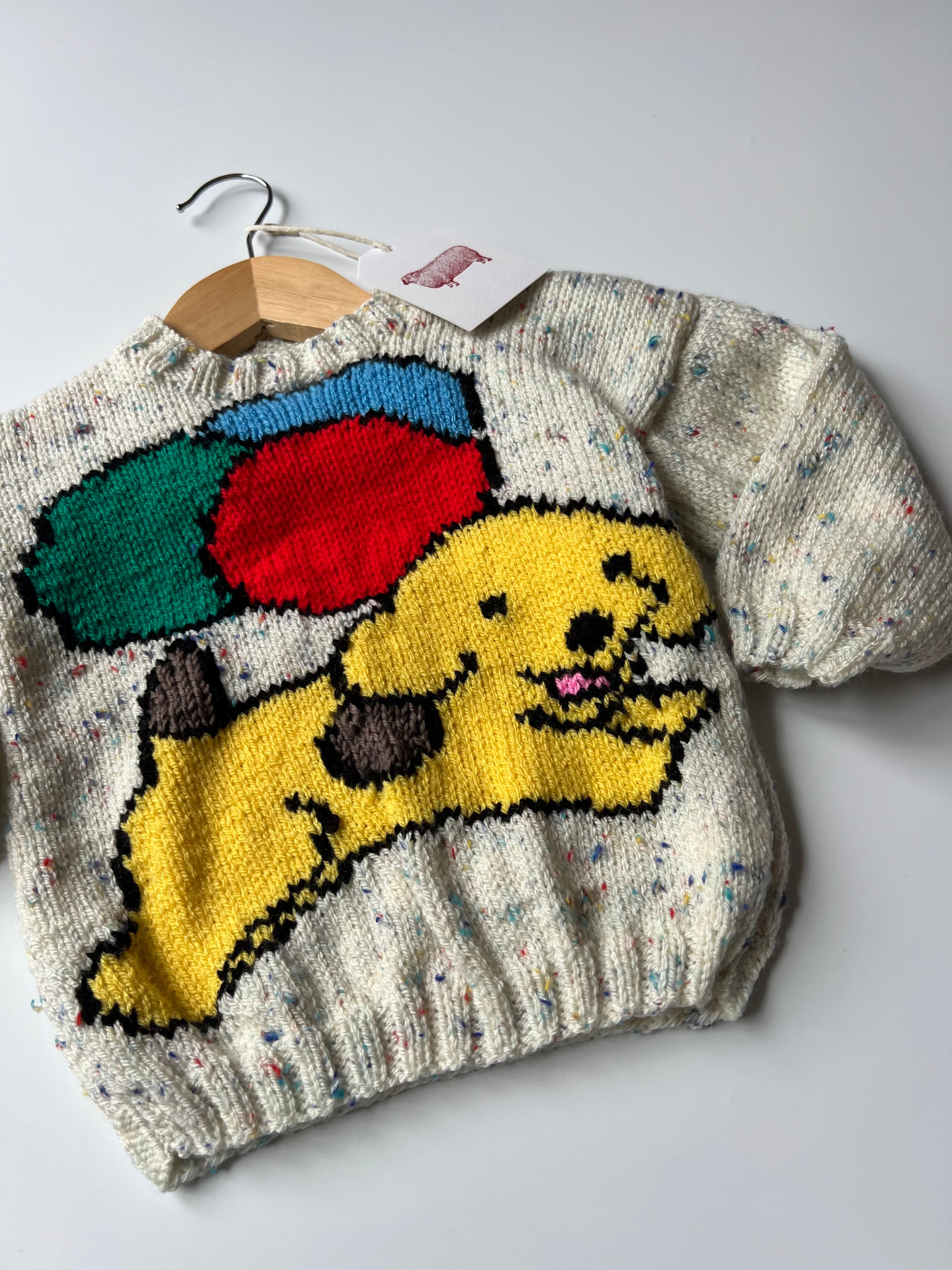Hand Knitted Spot The Dog Jumper 1-2 Years
