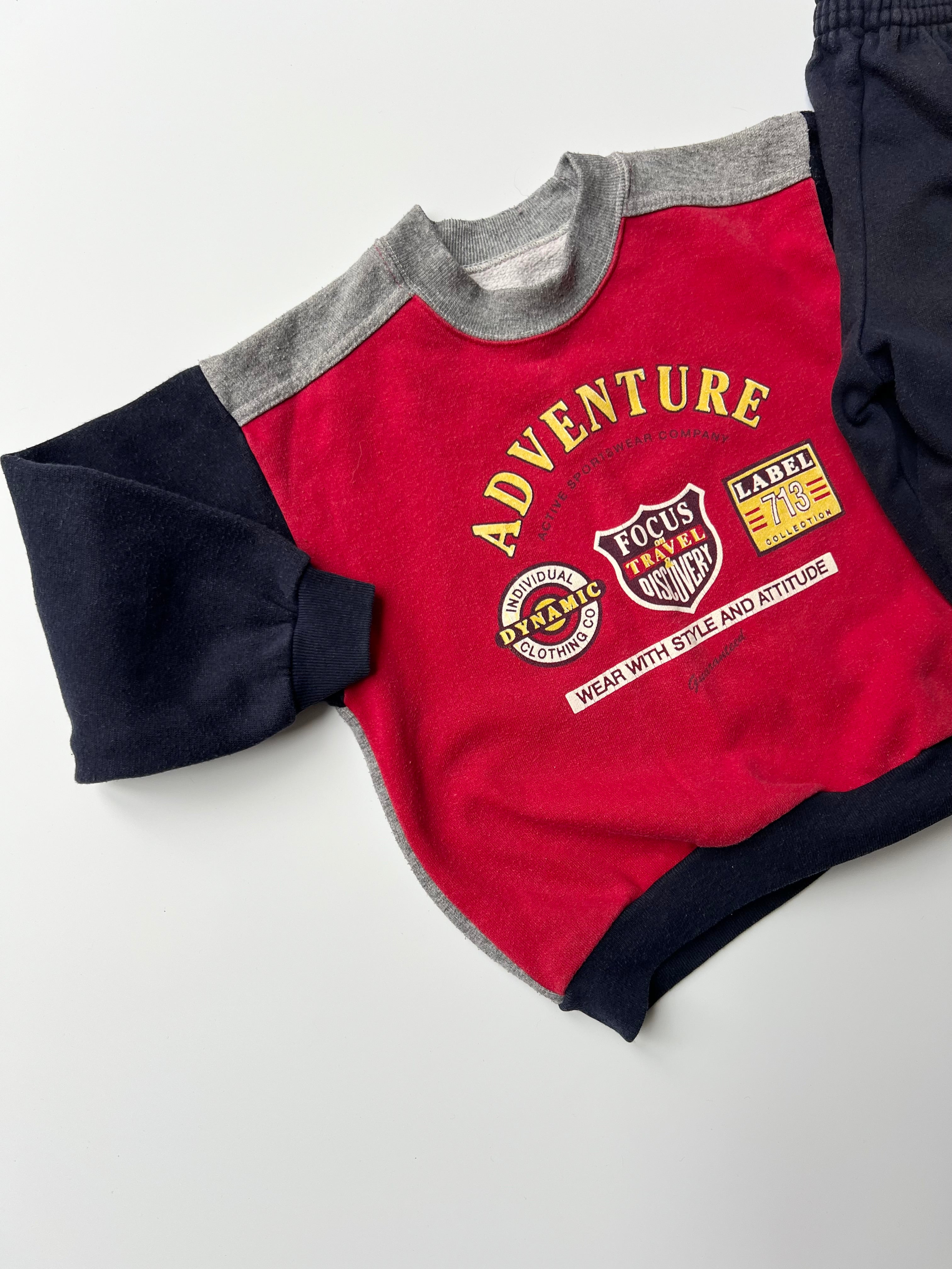 Vintage Colourblock Athletic Matching Set 3-4 Years