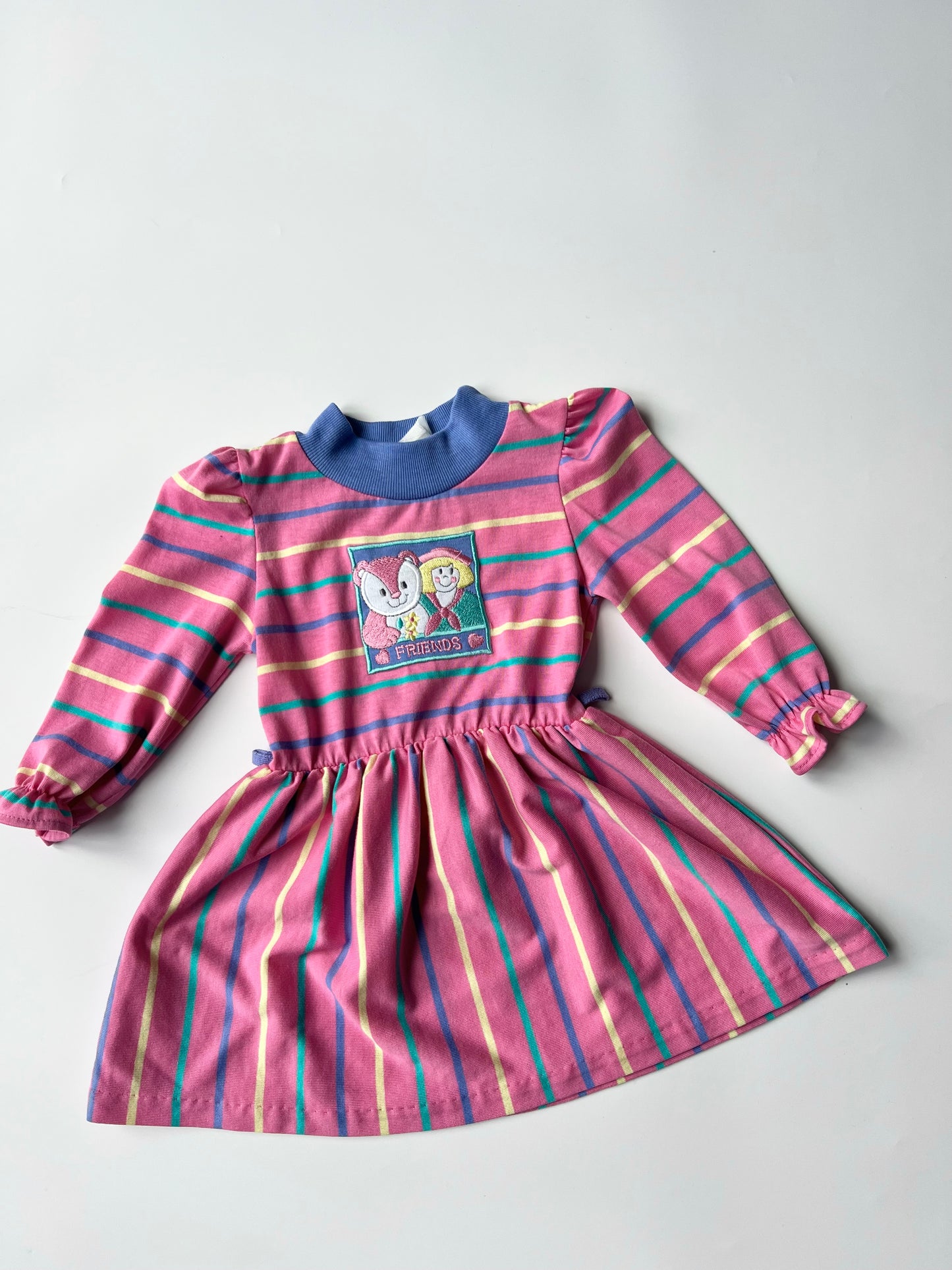 Vintage Striped Pink Dress 18-36 Months