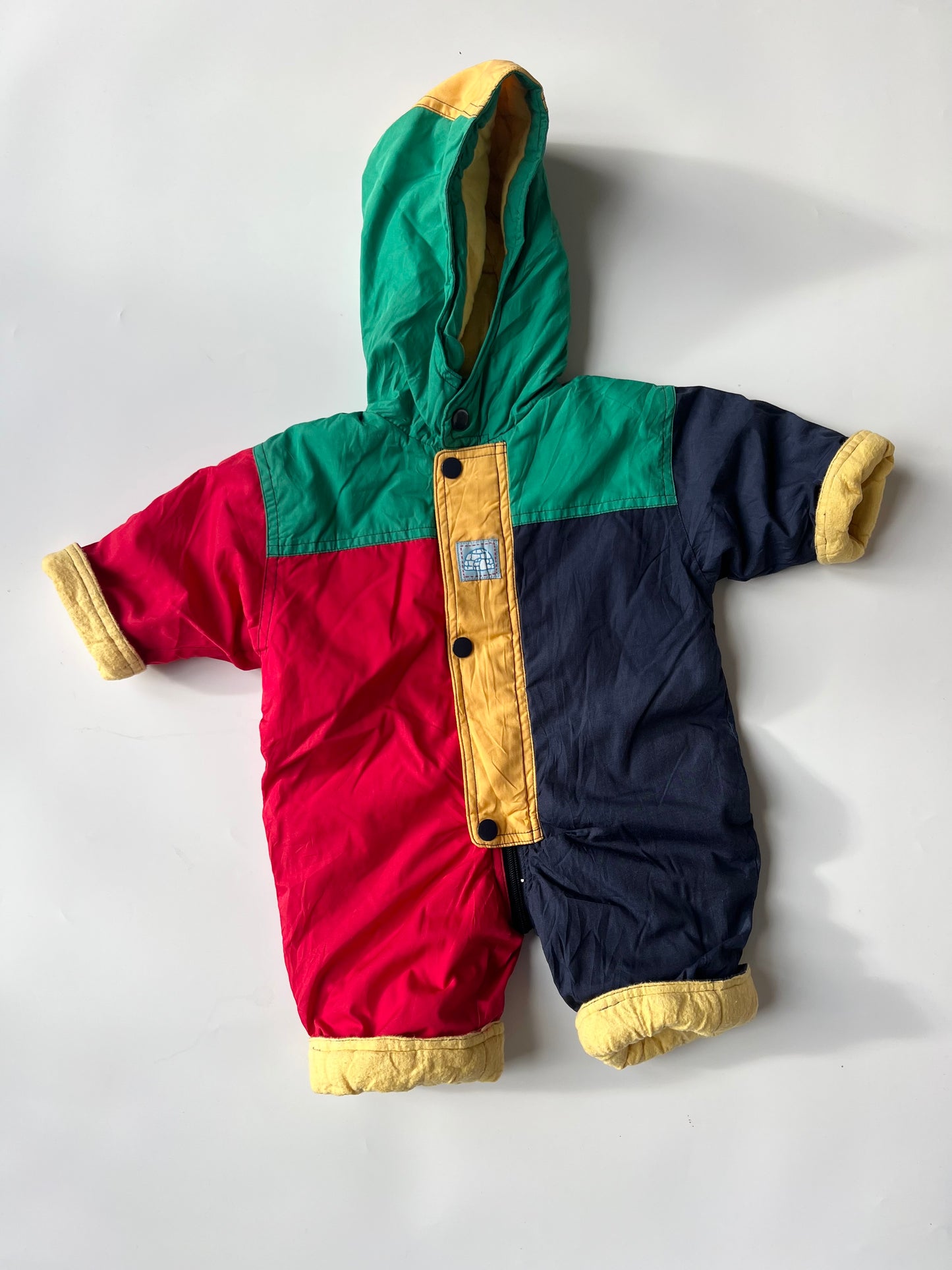 Vintage Colour-Block Snowsuit 3-6 months
