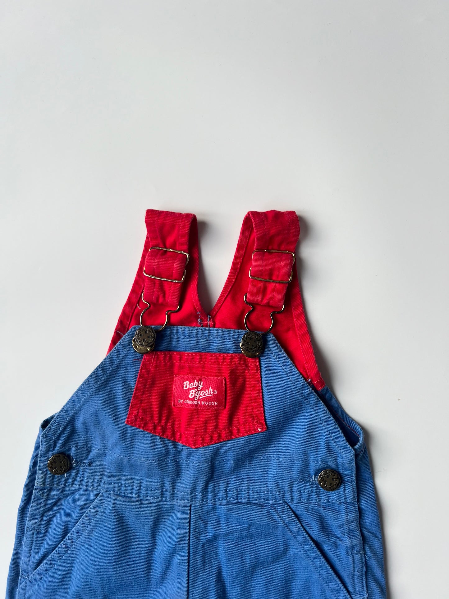 Vintage OshKosh Colourblock Shorteralls 6-9 Months