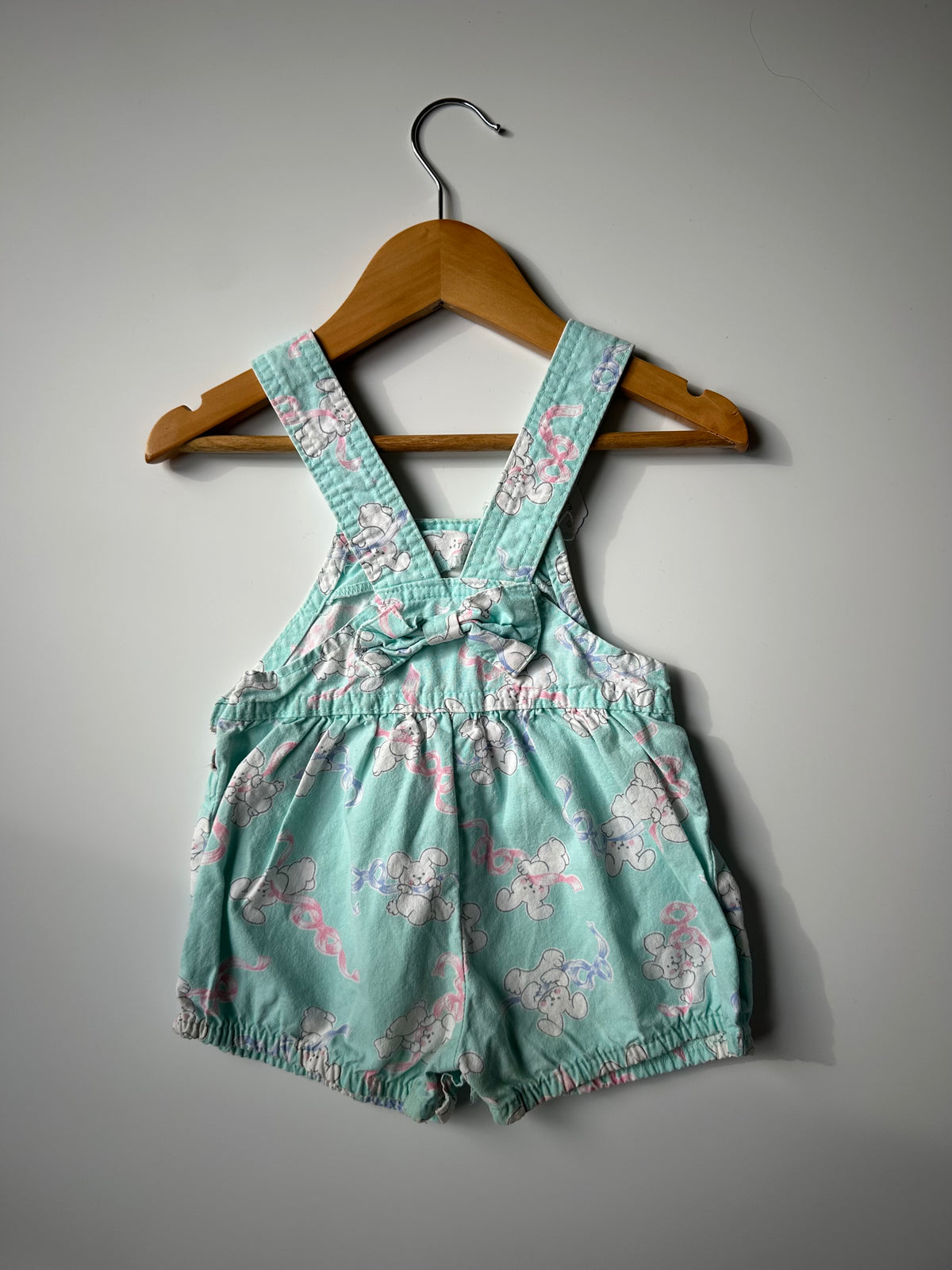 Vintage OshKosh Bunny Print Shorterall Dungarees 12 Months