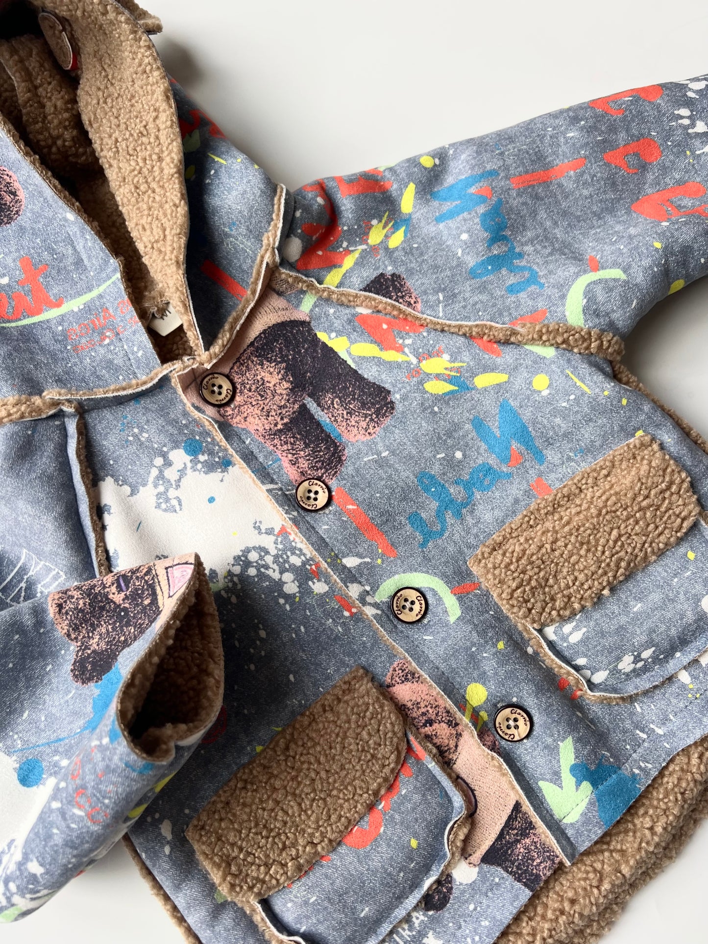 Preloved Cosy Retro Print Jacket 1-2 Years