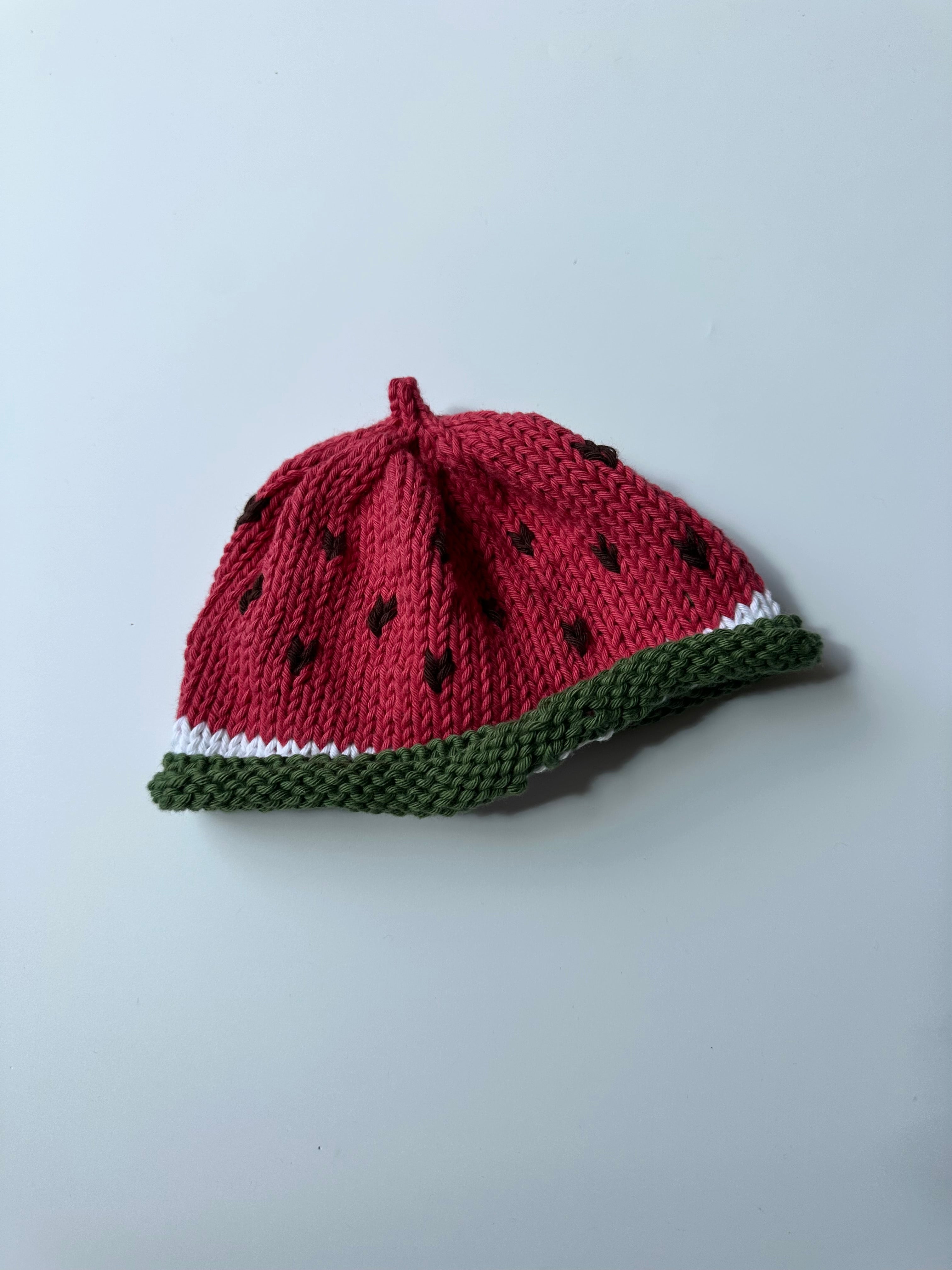 Hand Knitted Fruit Hat 0-3 Months