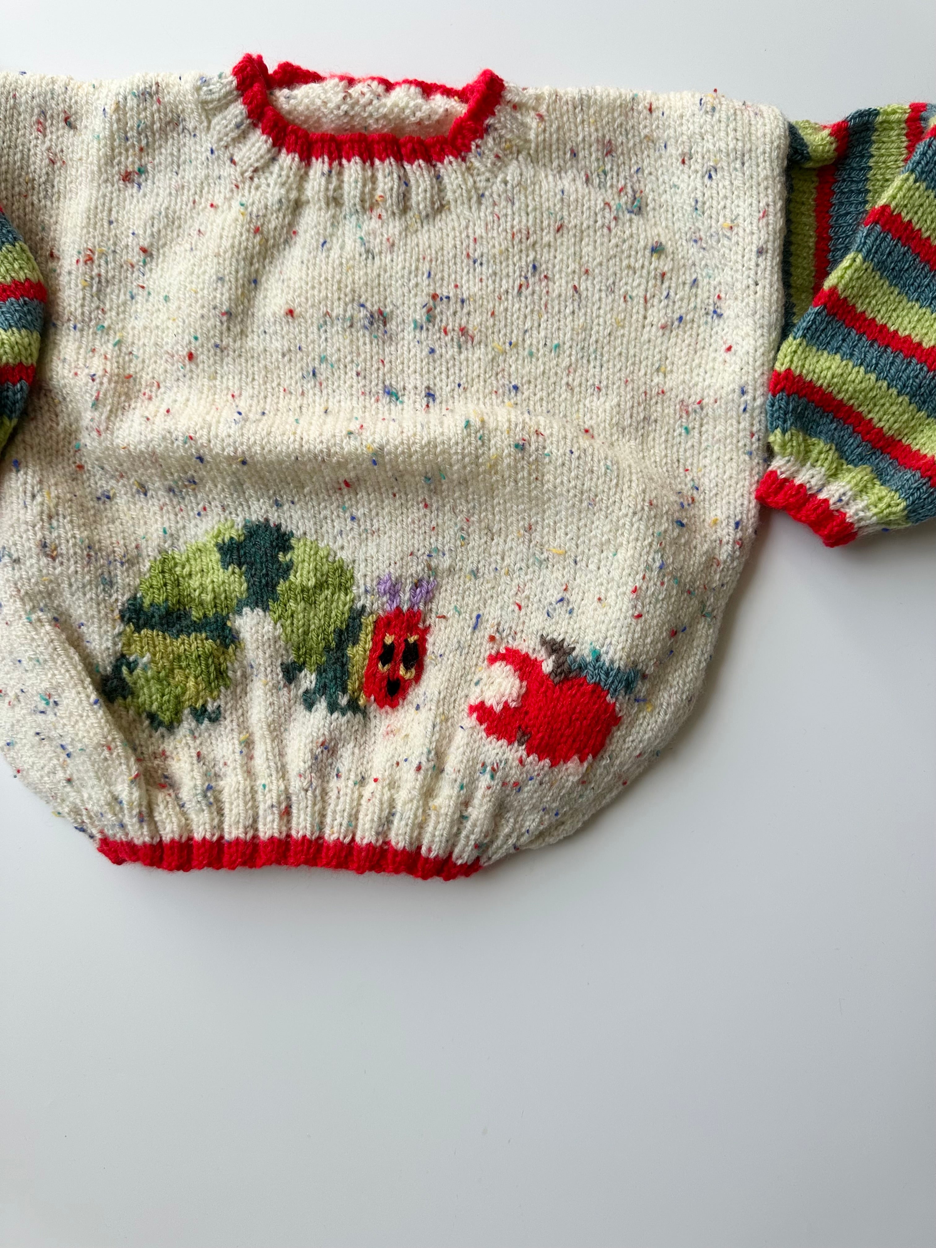 Hand-Knitted Very Hungry Caterpillar Jumper 2-3 Years