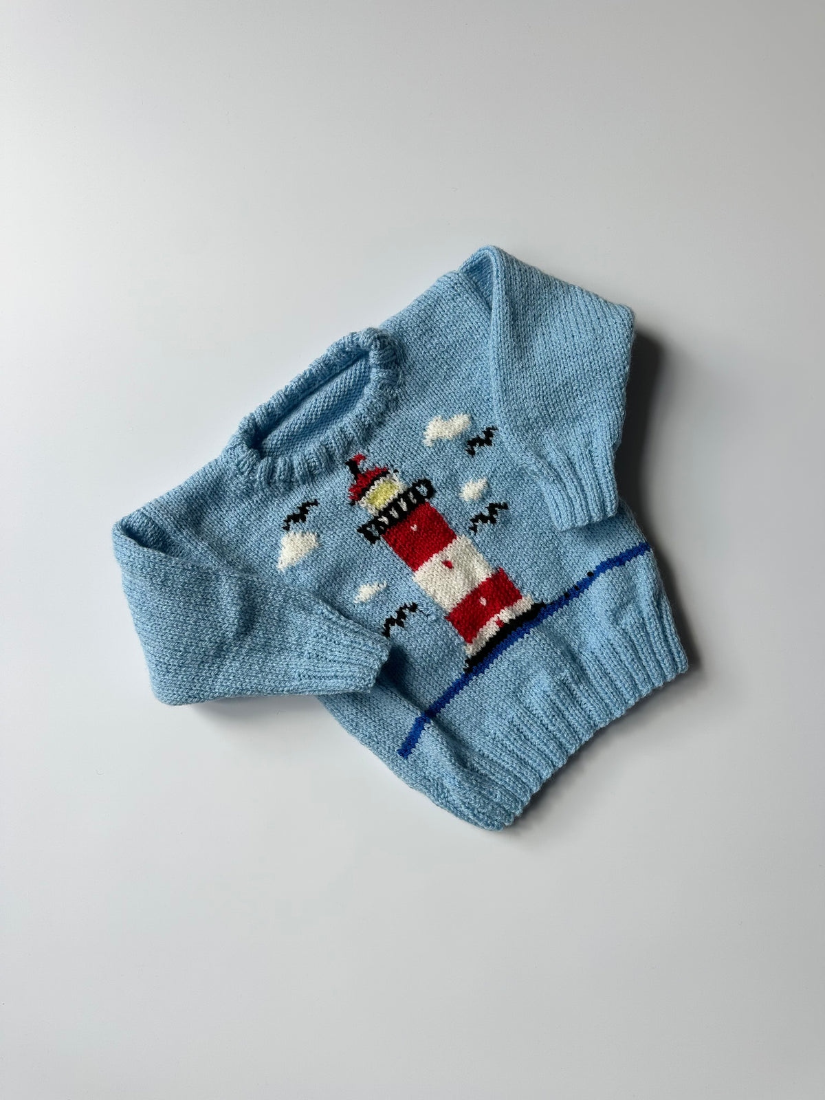 Hand-Knitted Lighthouse Jumper 3-4 Years