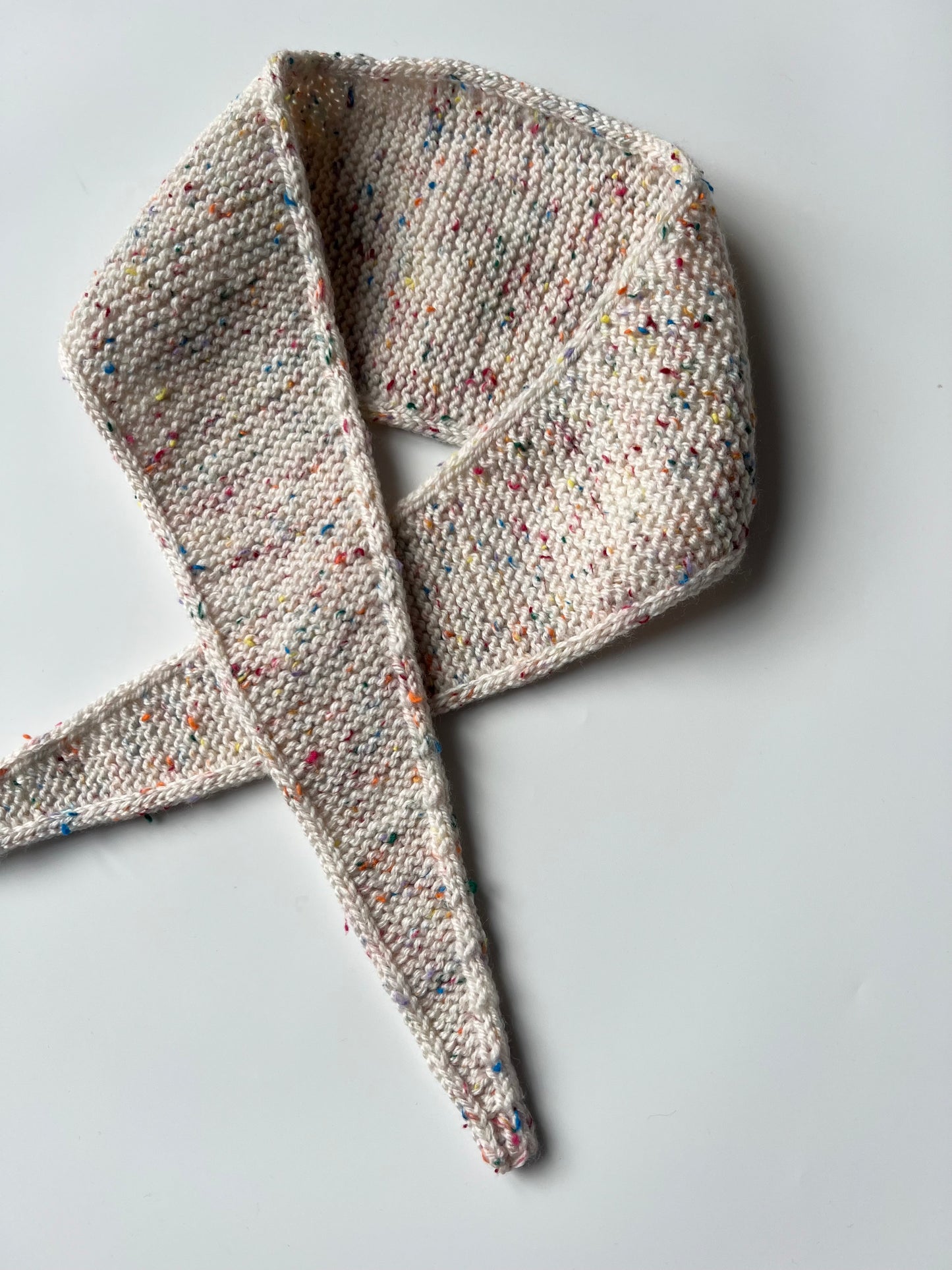 Hand Knitted Cream Confetti Fleck Sophie Scarf - Adult or Child