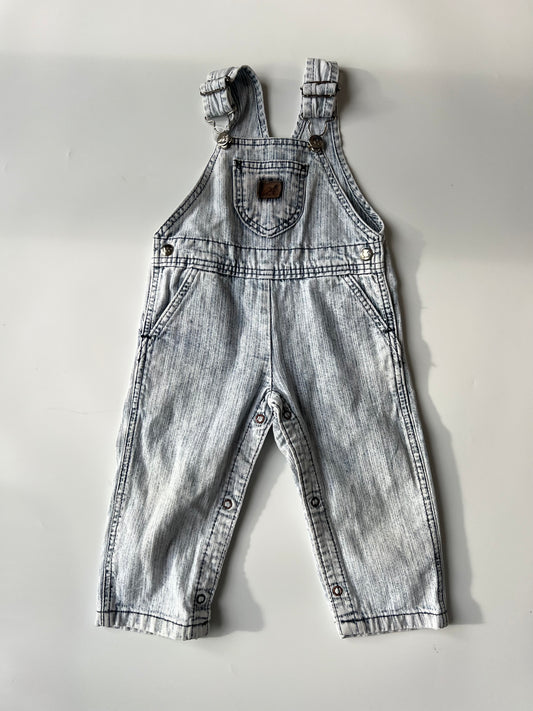 Vintage Lee Acid Wash Dungarees  18-24 months