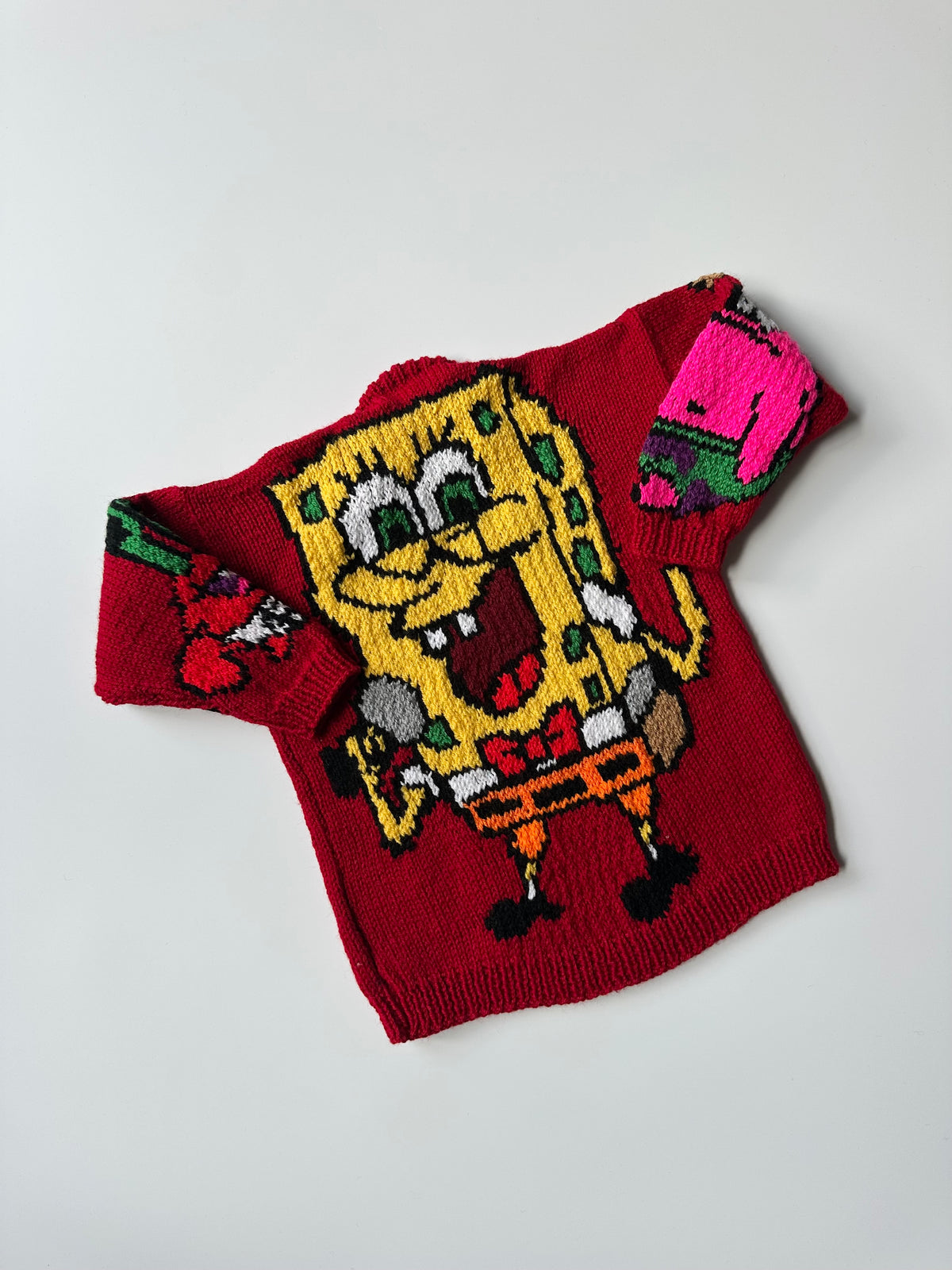Hand-Knitted SpongeBob Jumper 2-4 Years