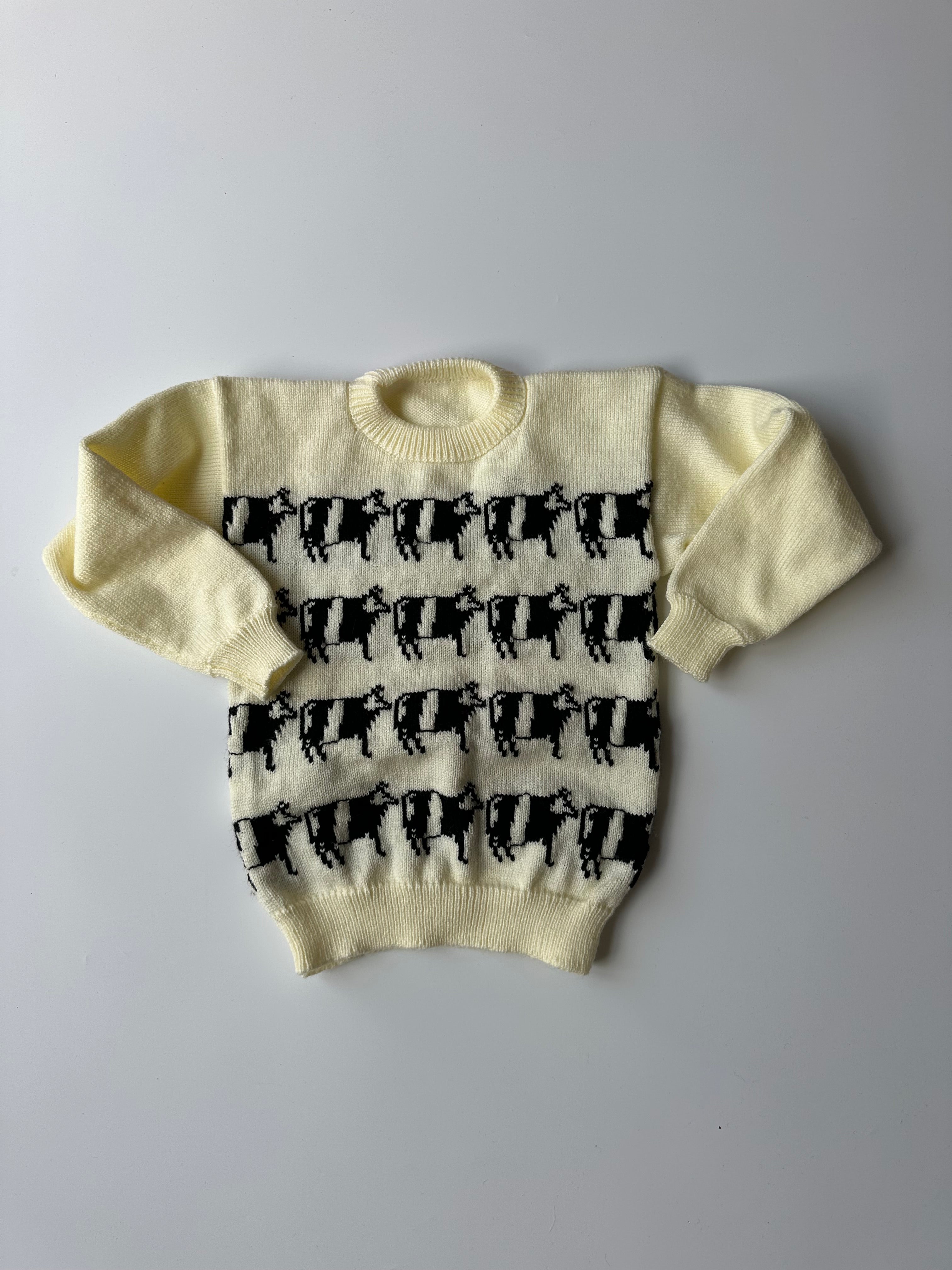 Knitted Cow Jumper 🐄 3-5 Years