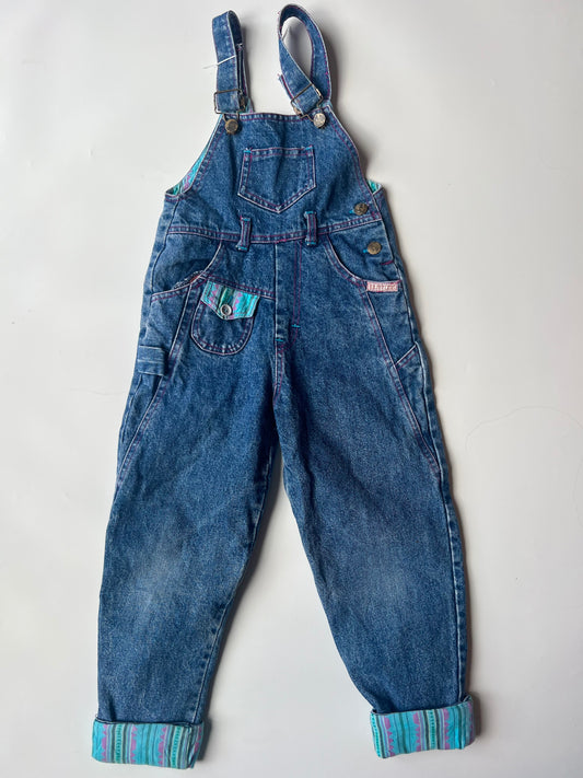 Vintage 90s Denim Kids Dungarees 4 Years