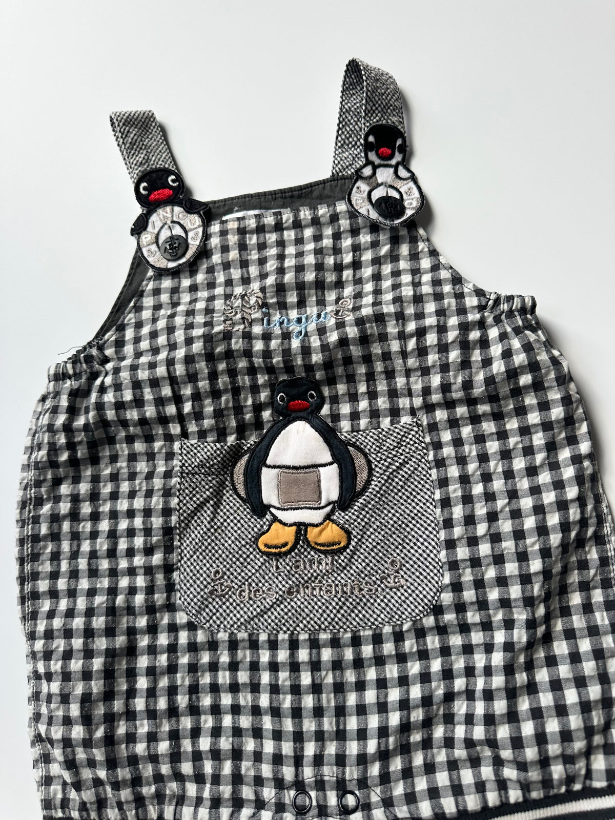 Pingu Gingham Dungaree Shorts 1-2 Years