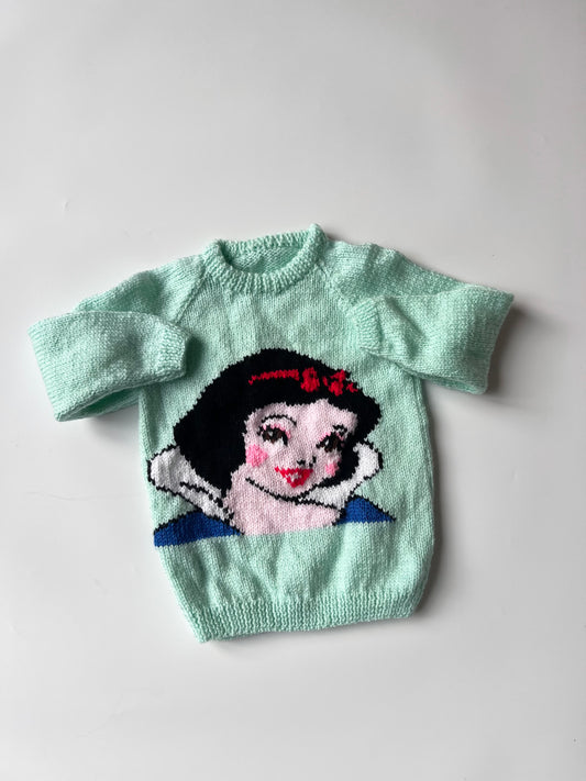 Hand Knitted Snow White Jumper 18-24 Months