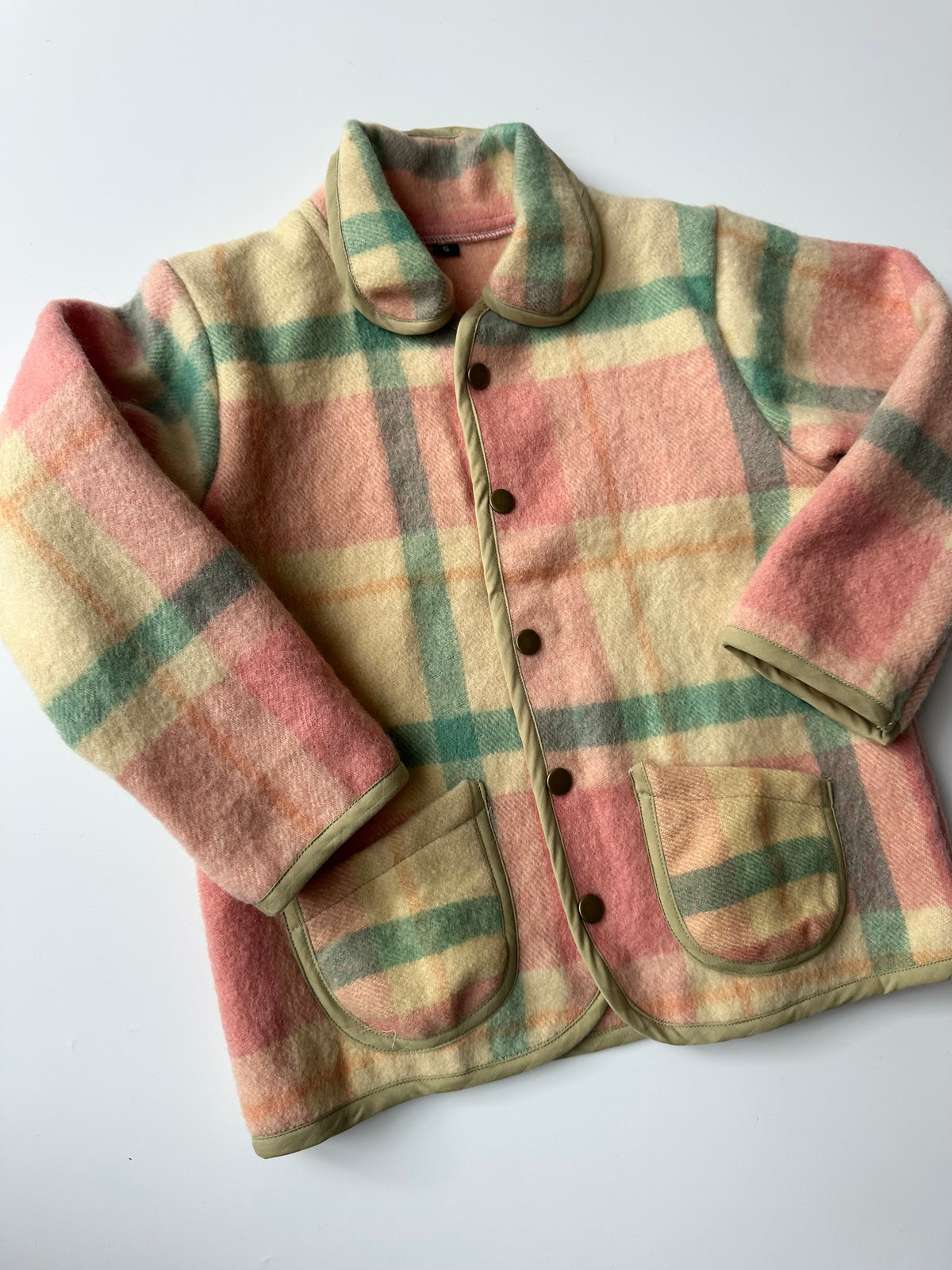 Upcycled Wool Blanket Jacket 5-6 Years