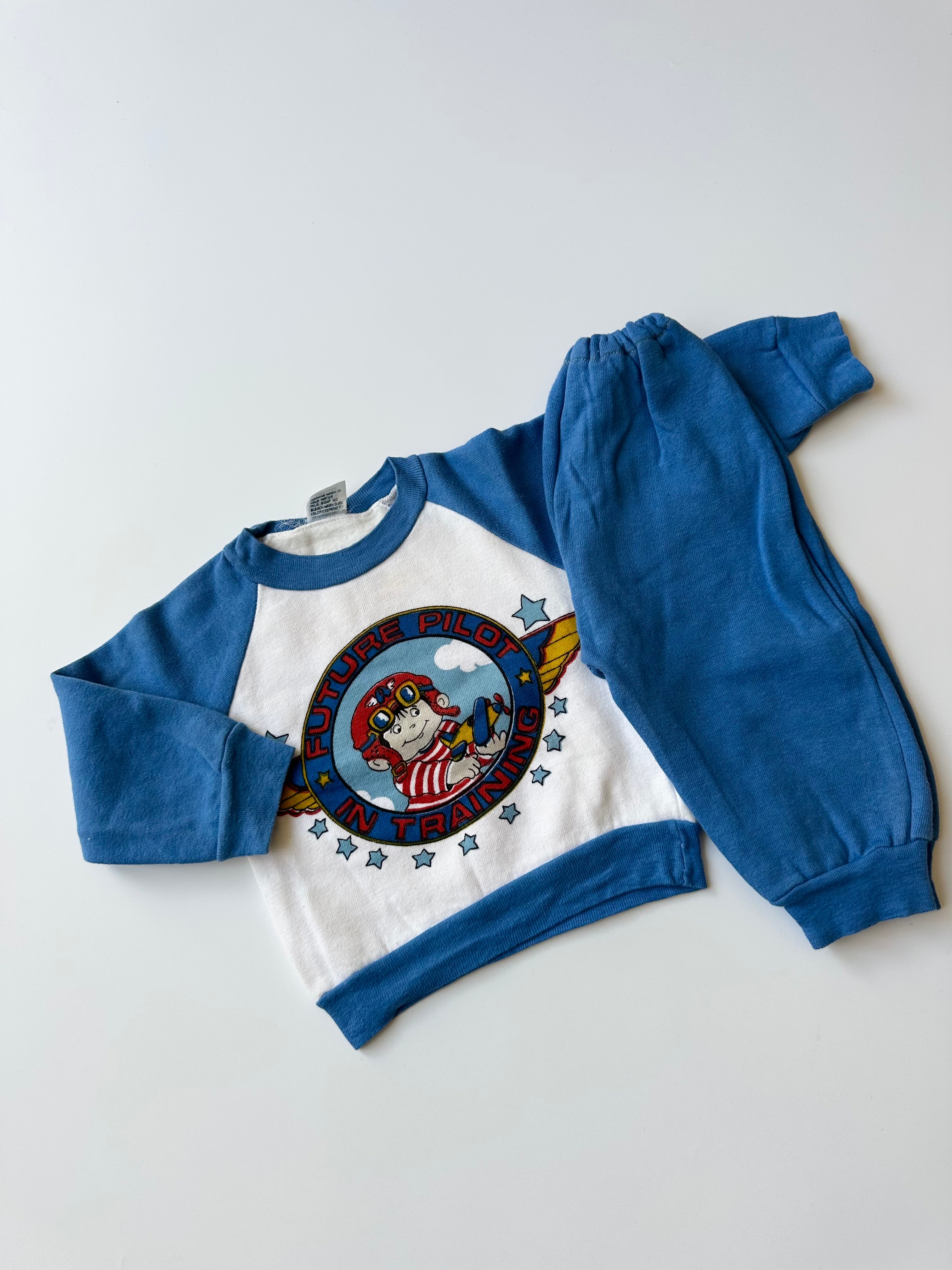 Vintage Baby "Future Pilot in Training" Tracksuit ✈️ 18 Months