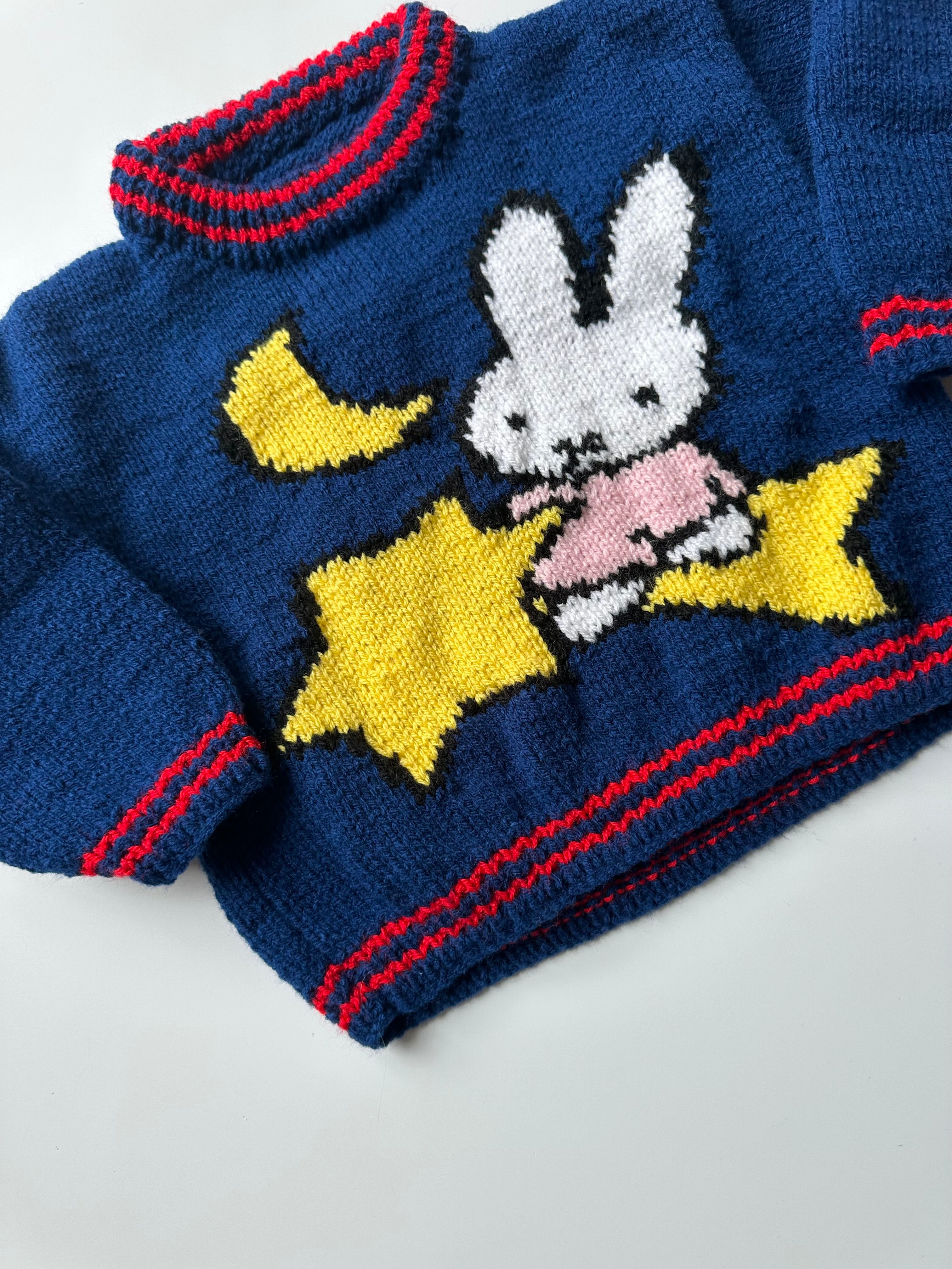Hand-Knitted Miffy Jumper 2-4 Years