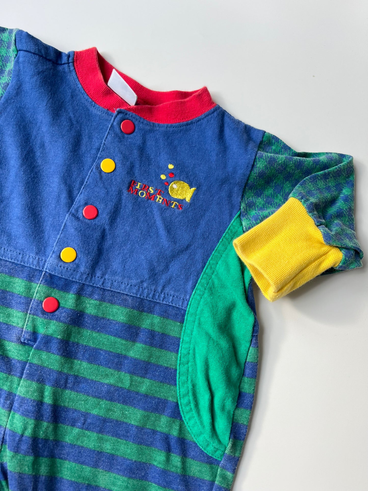 Vintage First Moments Kids Striped Romper 6-9 months