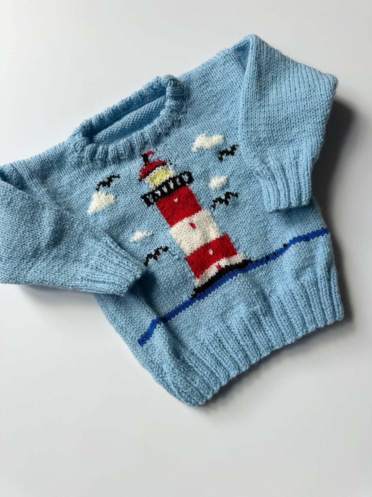 Hand-Knitted Lighthouse Jumper 3-4 Years