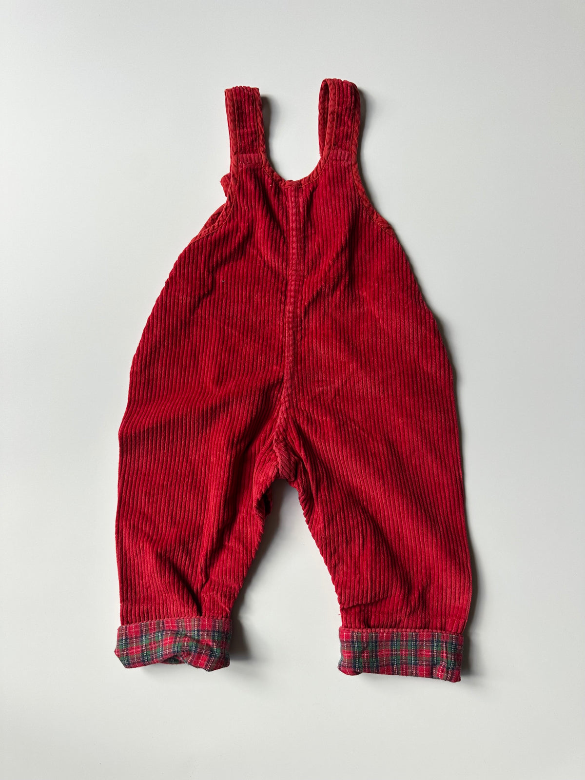Vintage Red Cord LA Les Adventures Dungarees 12 Months