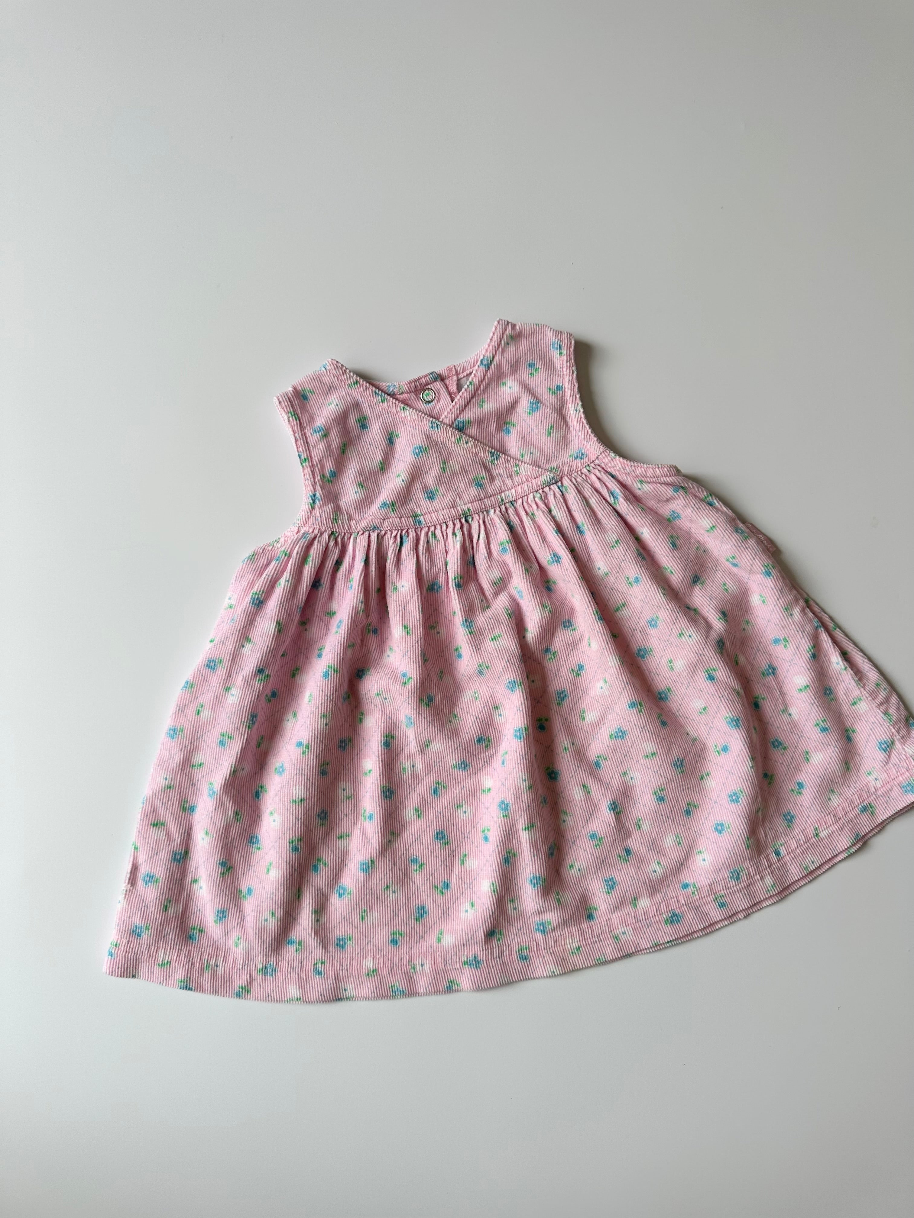 Vintage OshKosh Pink Floral Corduroy Dress 18 Months