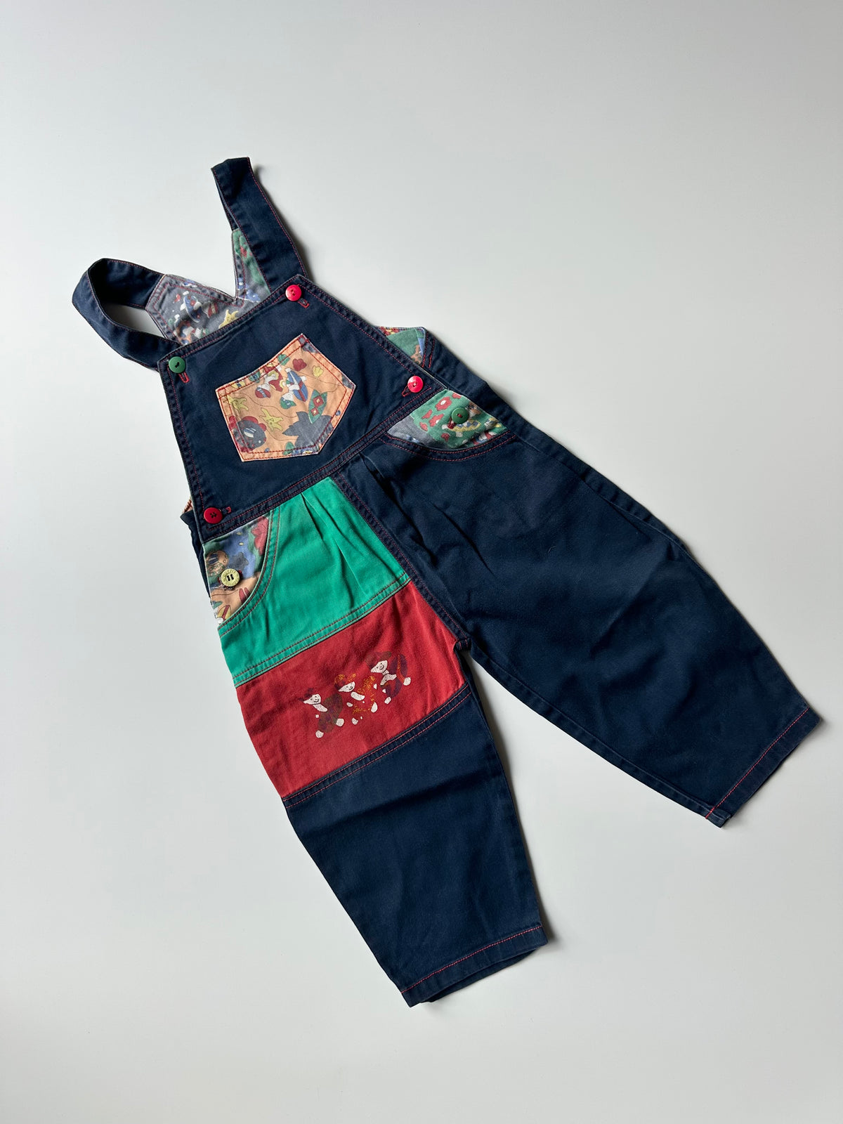 Vintage Cotton Dungarees 18-24 Months