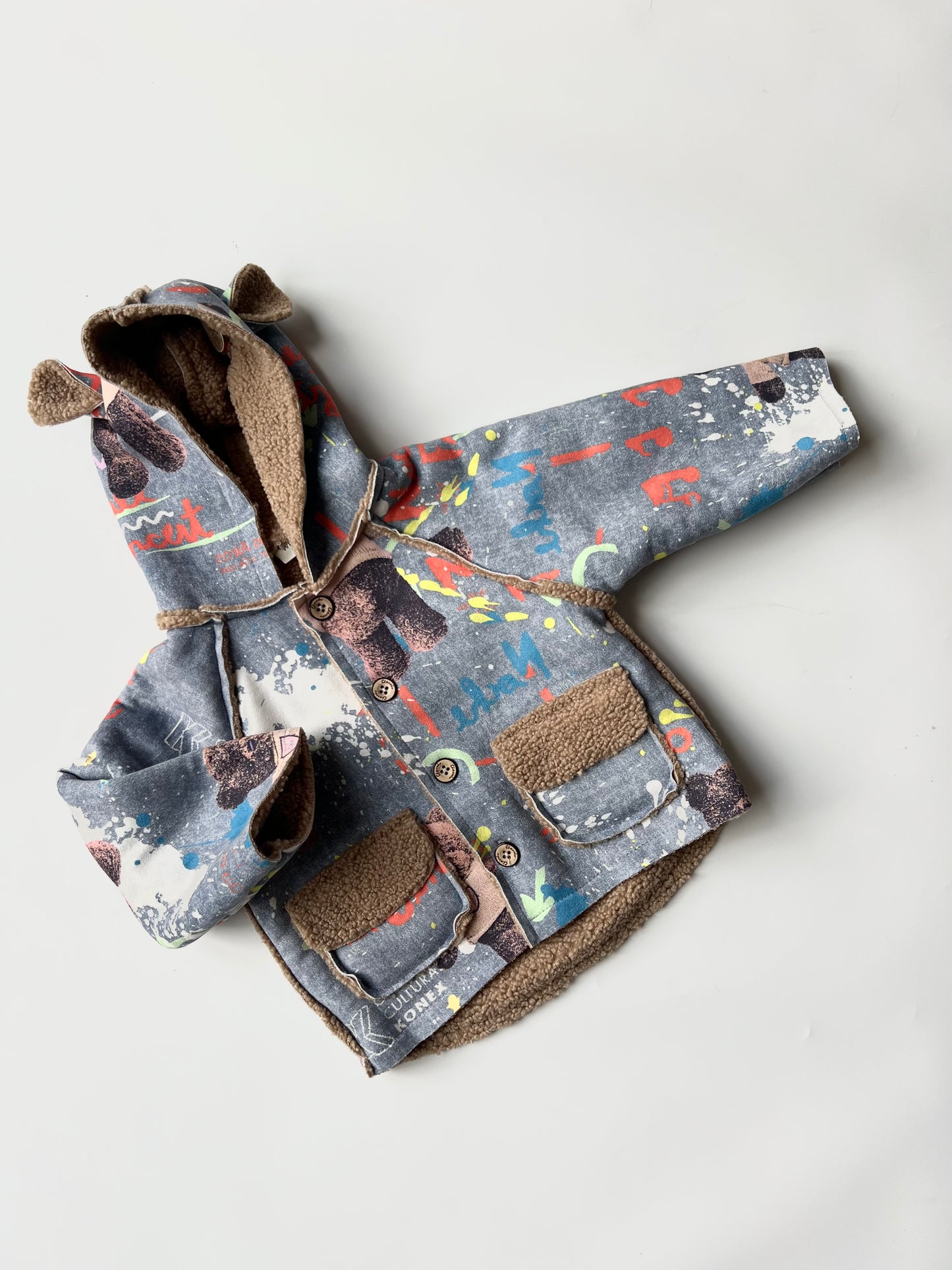 Preloved Cosy Retro Print Jacket 1-2 Years