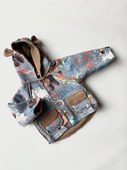 Preloved Cosy Retro Print Jacket 1-2 Years