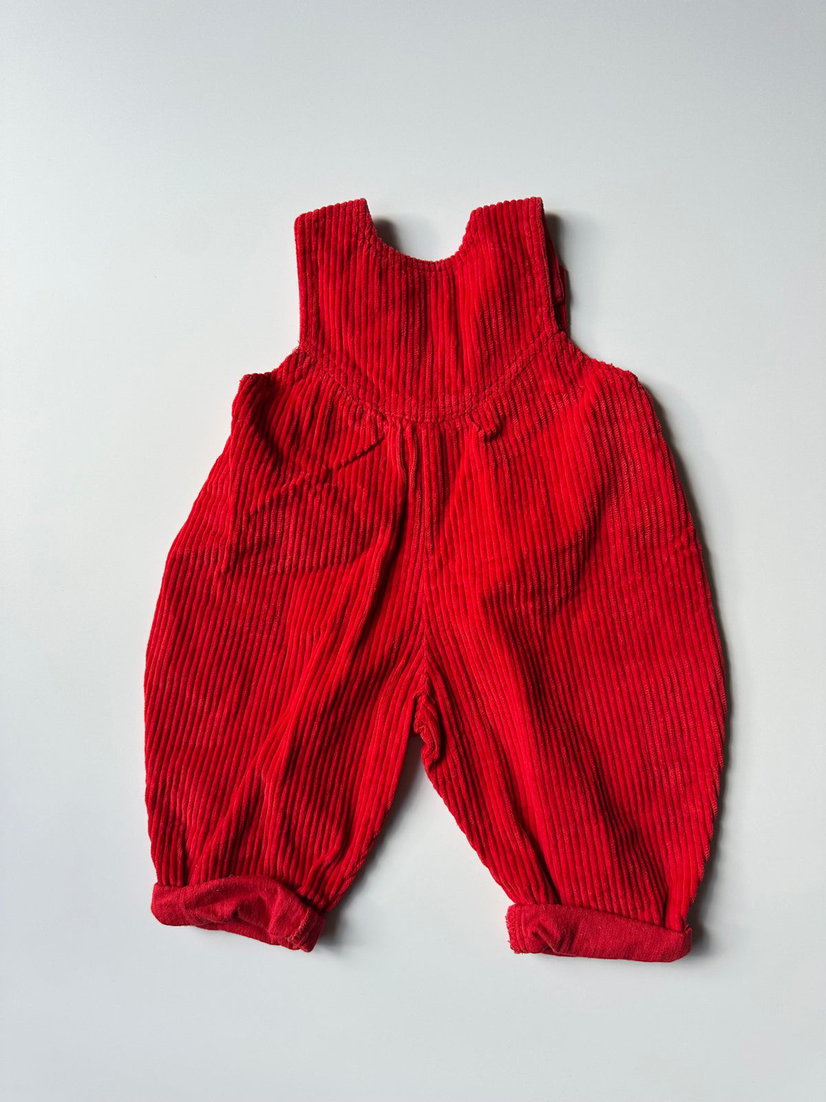 Vintage Red Cord Dungarees 3-6 Months