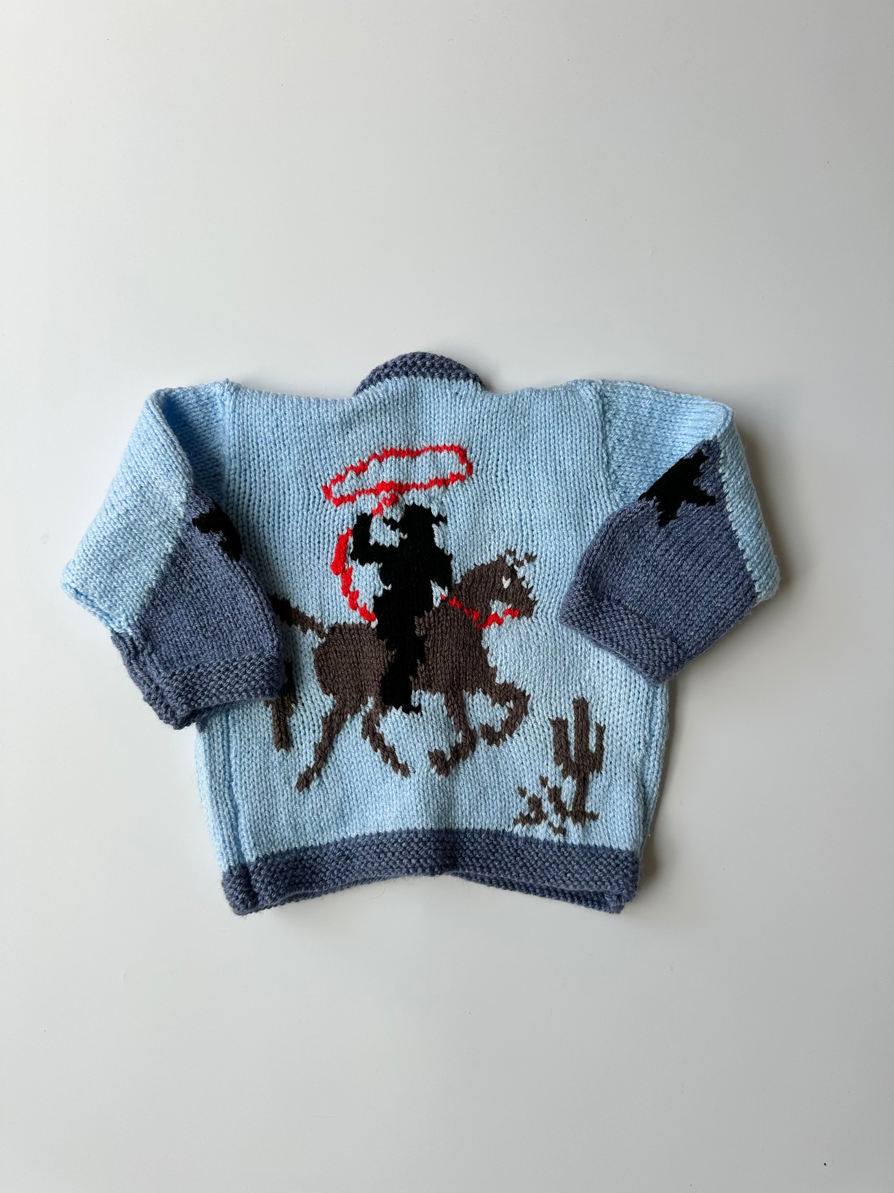 Hand-Knitted Cowboy/girl Jumper 3-4 Years