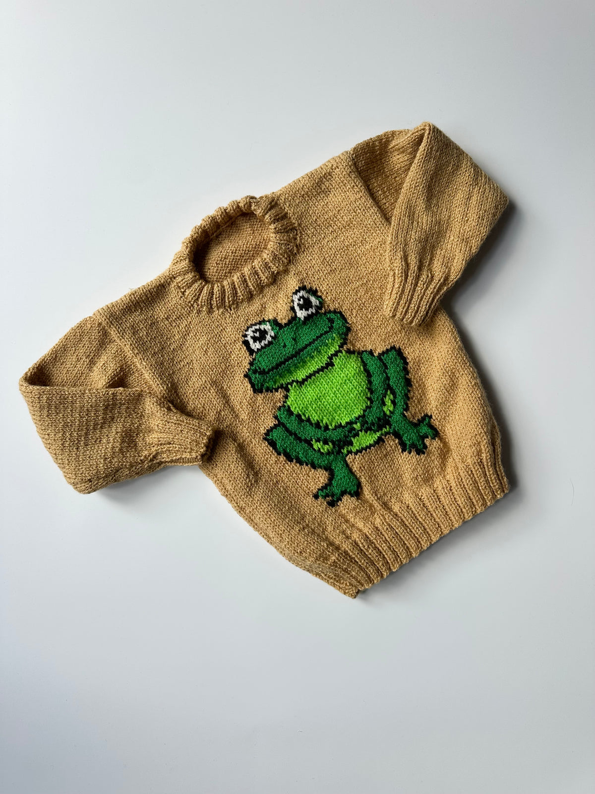Hand-Knitted Frog Jumper 4-5 Years