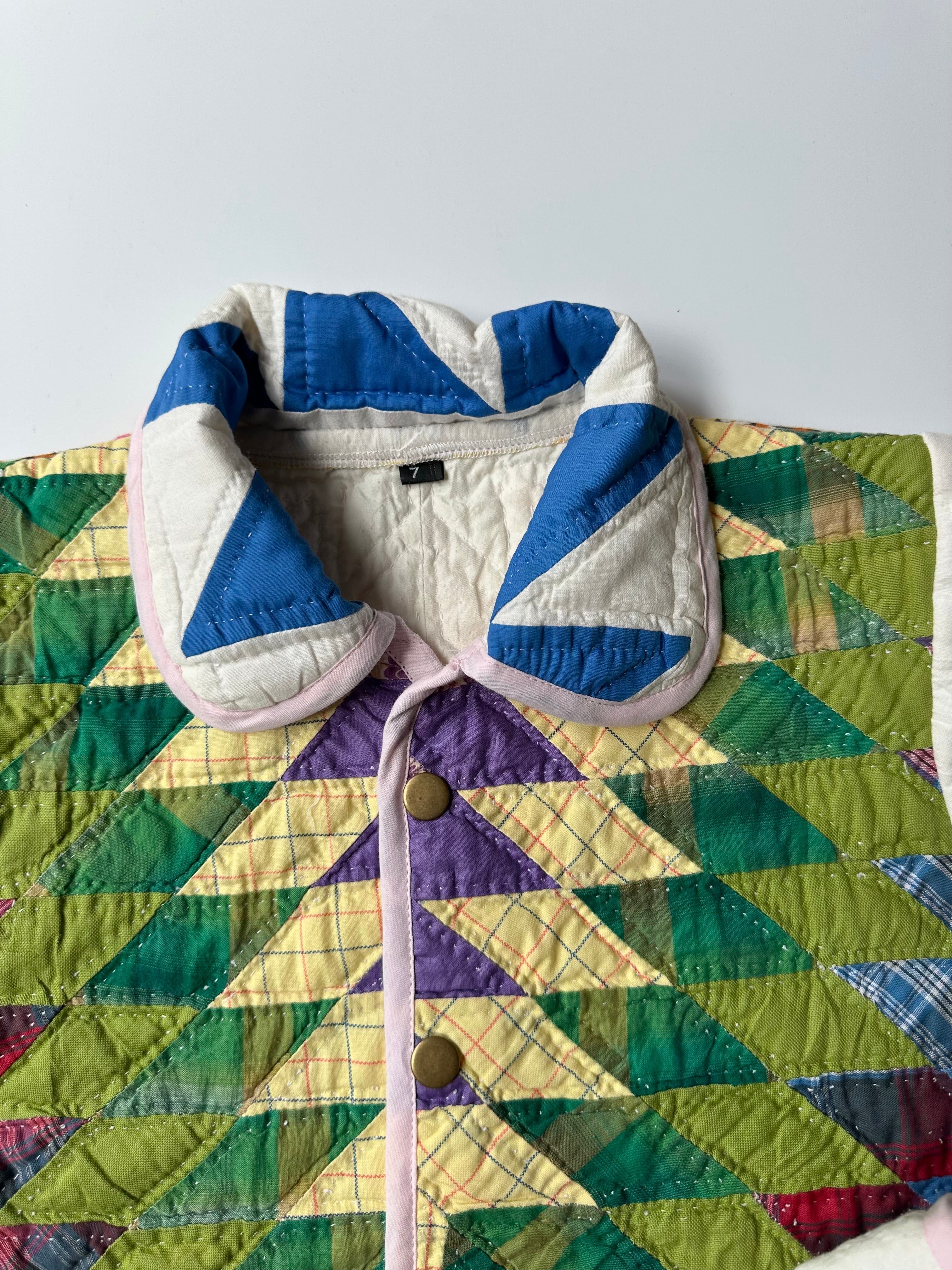 Upcycled Quilt Jacket 7 Years