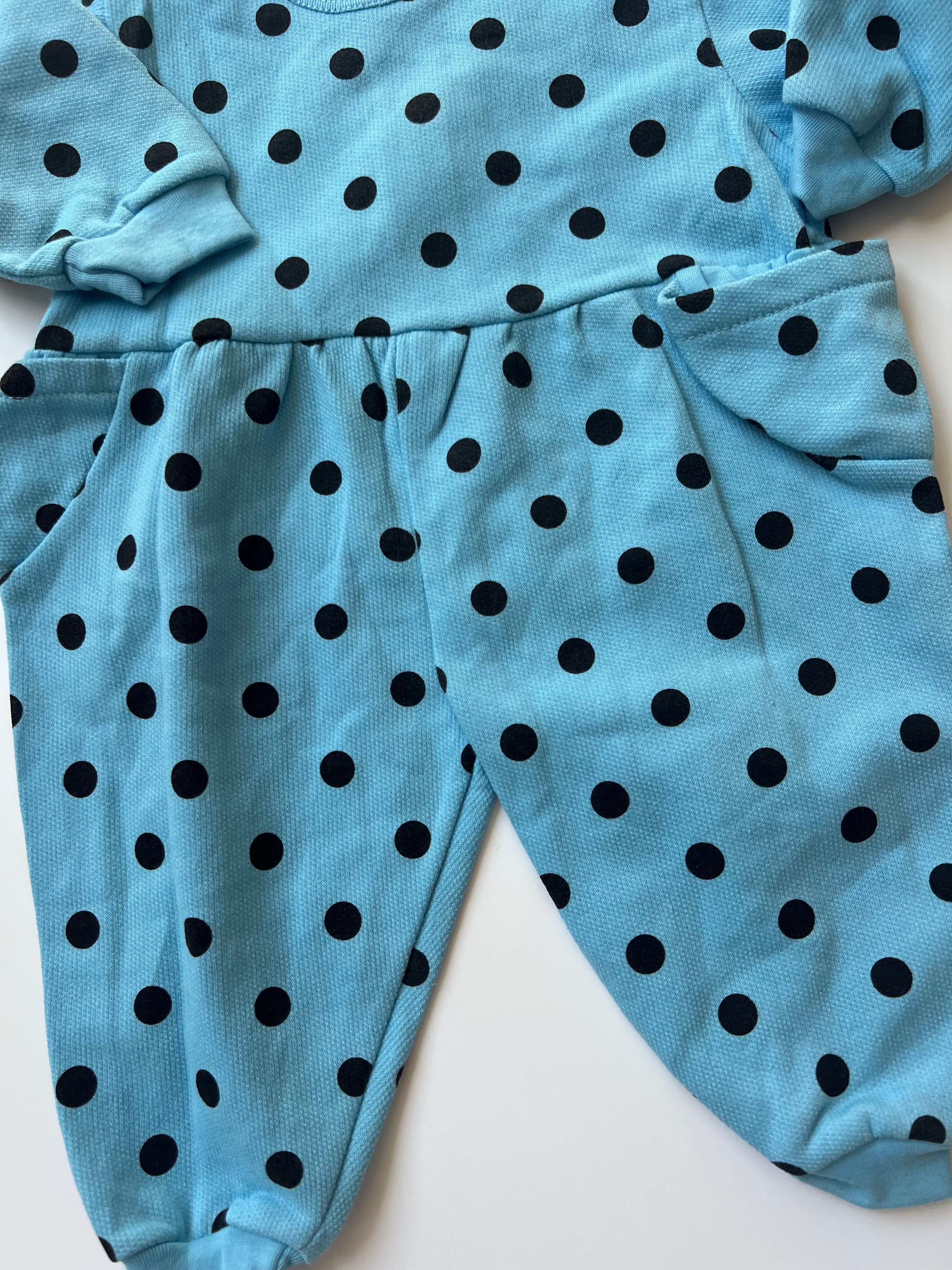 Vintage Blue Spotted Romper 6-12 Months