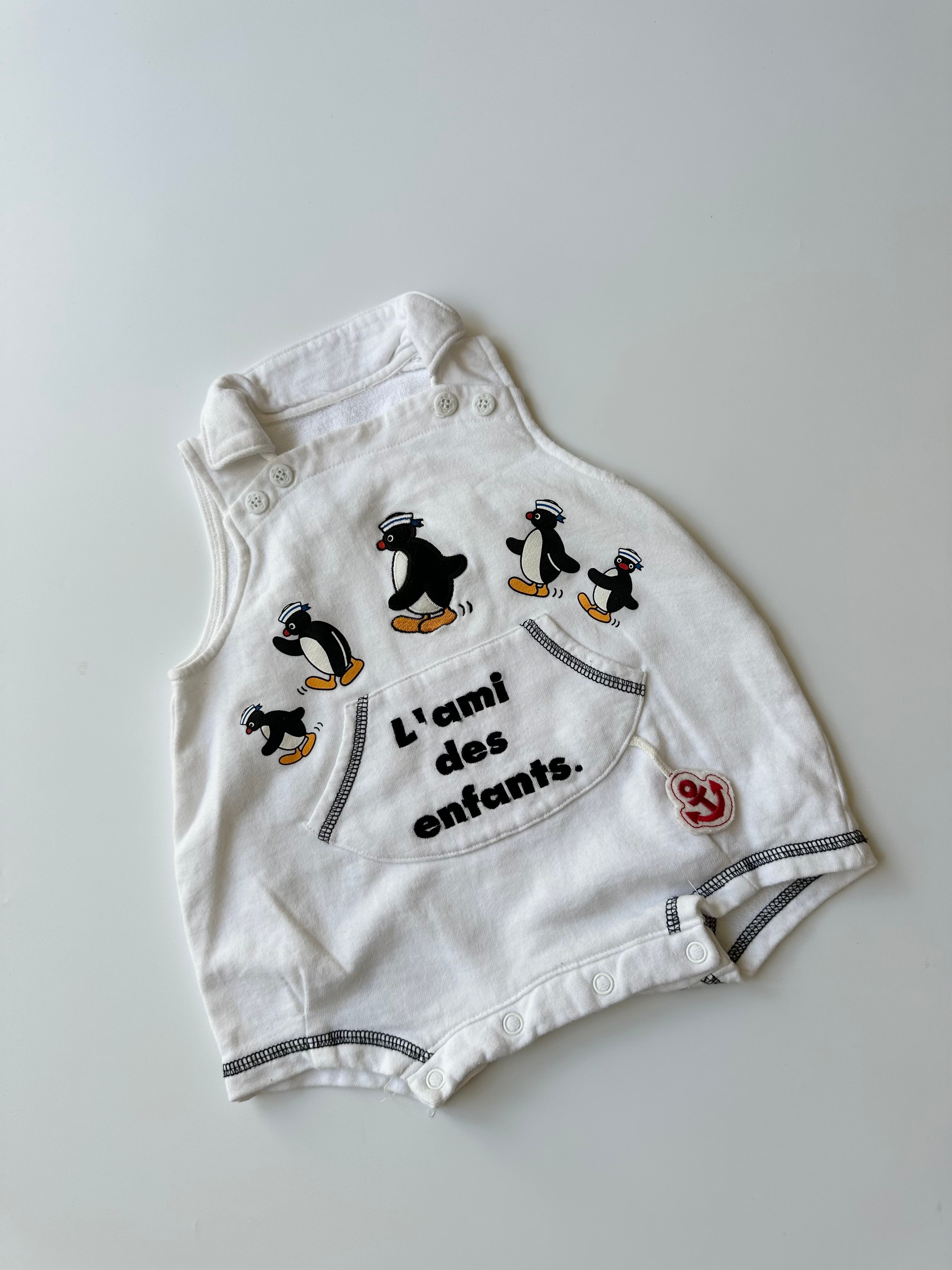 Vintage Pingu Baby Romper 6-12 Months