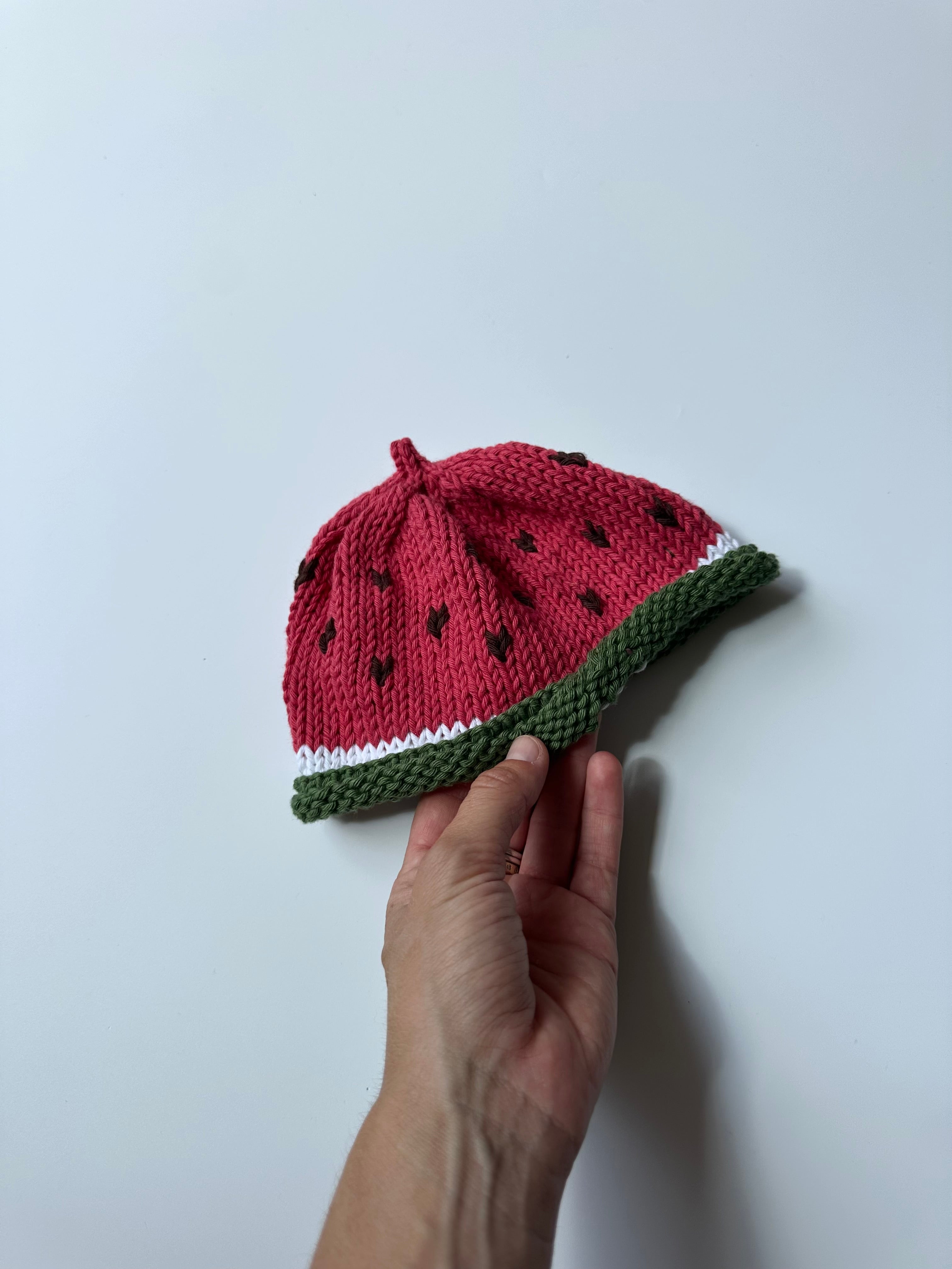 Hand Knitted Fruit Hat 0-3 Months