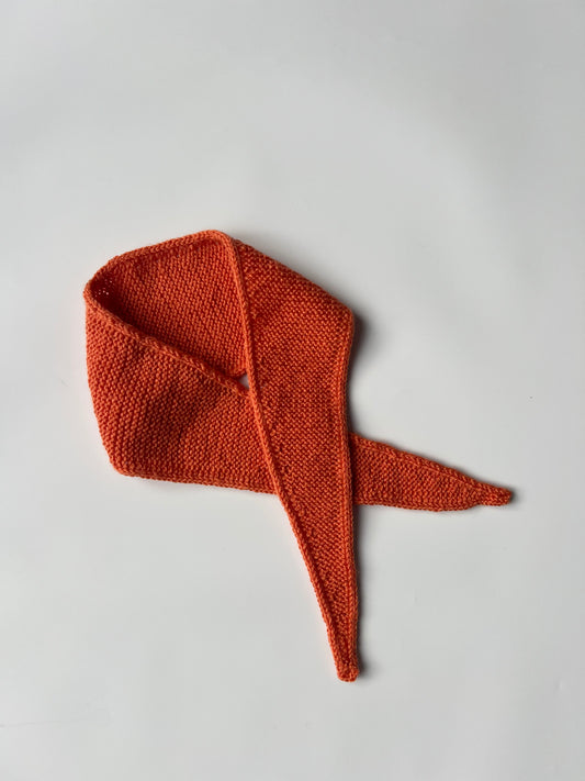 Hand Knitted Sophie Scarf Orange - Fit Adult or Child