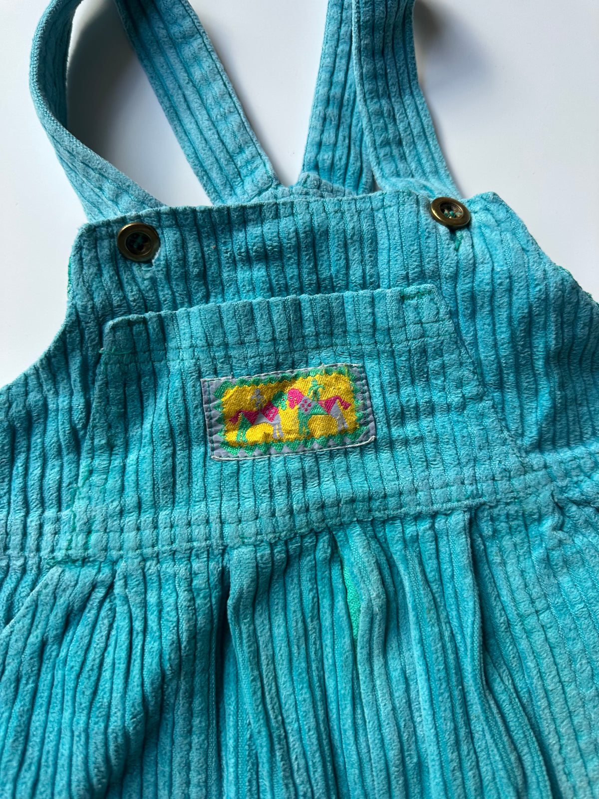 Vintage Blue Cord Dungarees 12-18 Months