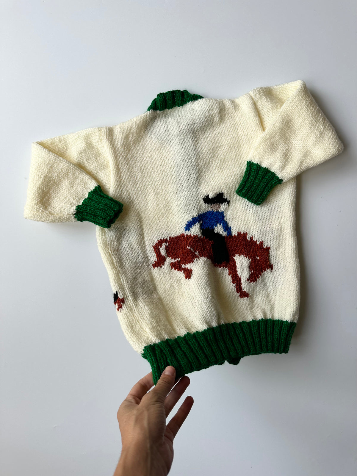 Hand-Knitted Cowboy Cardigan 4-5 Years