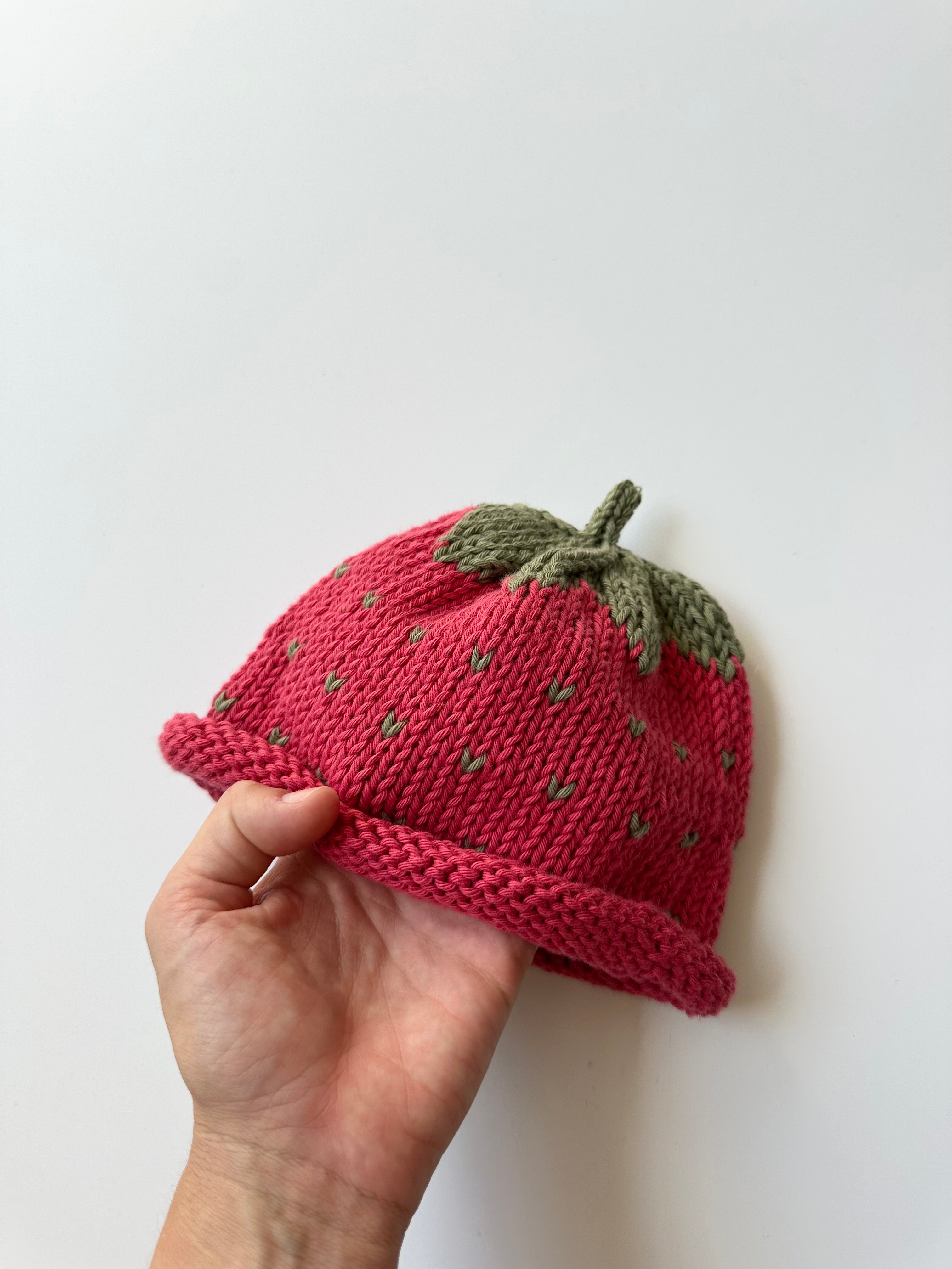 Hand Knitted Fruit Hat 0-6 Months