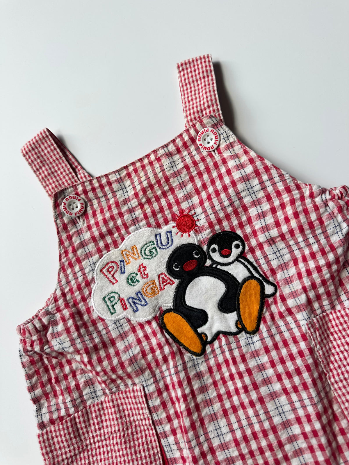 Pingu Red Gingham Romper 1-2 Years