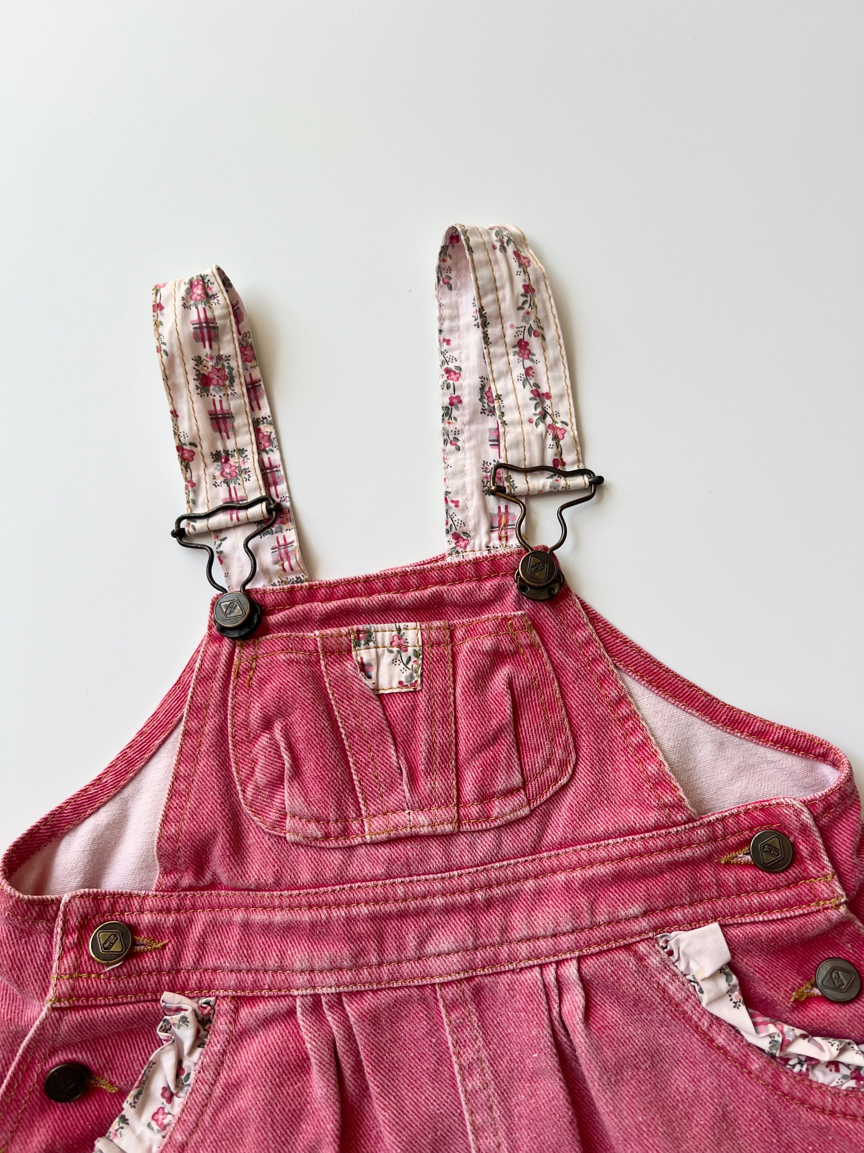 Vintage Italian Denim Red Children’s Shorteralls 4-6 Years
