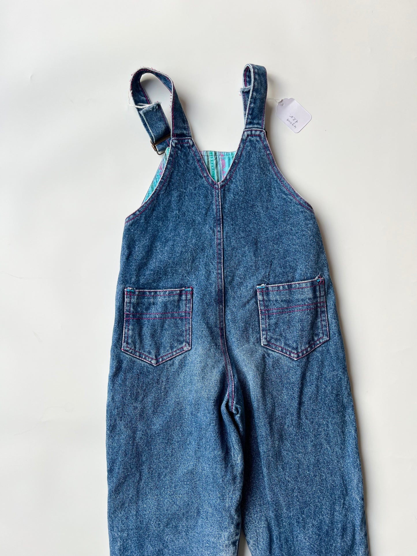 Vintage Kids Brawlers Denim Dungarees 4 Years