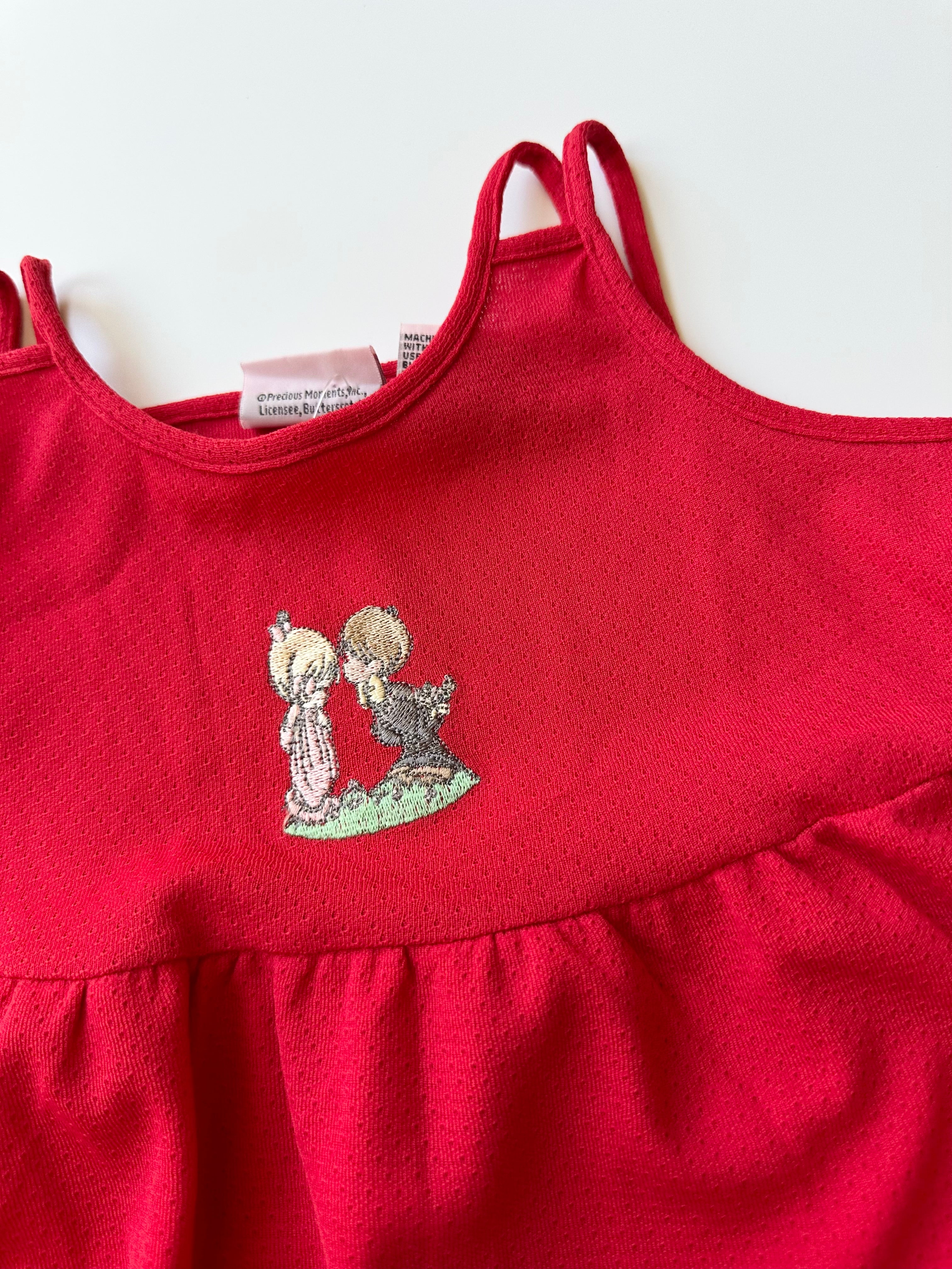 Vintage Precious Moments Red Dress 3-4 Years