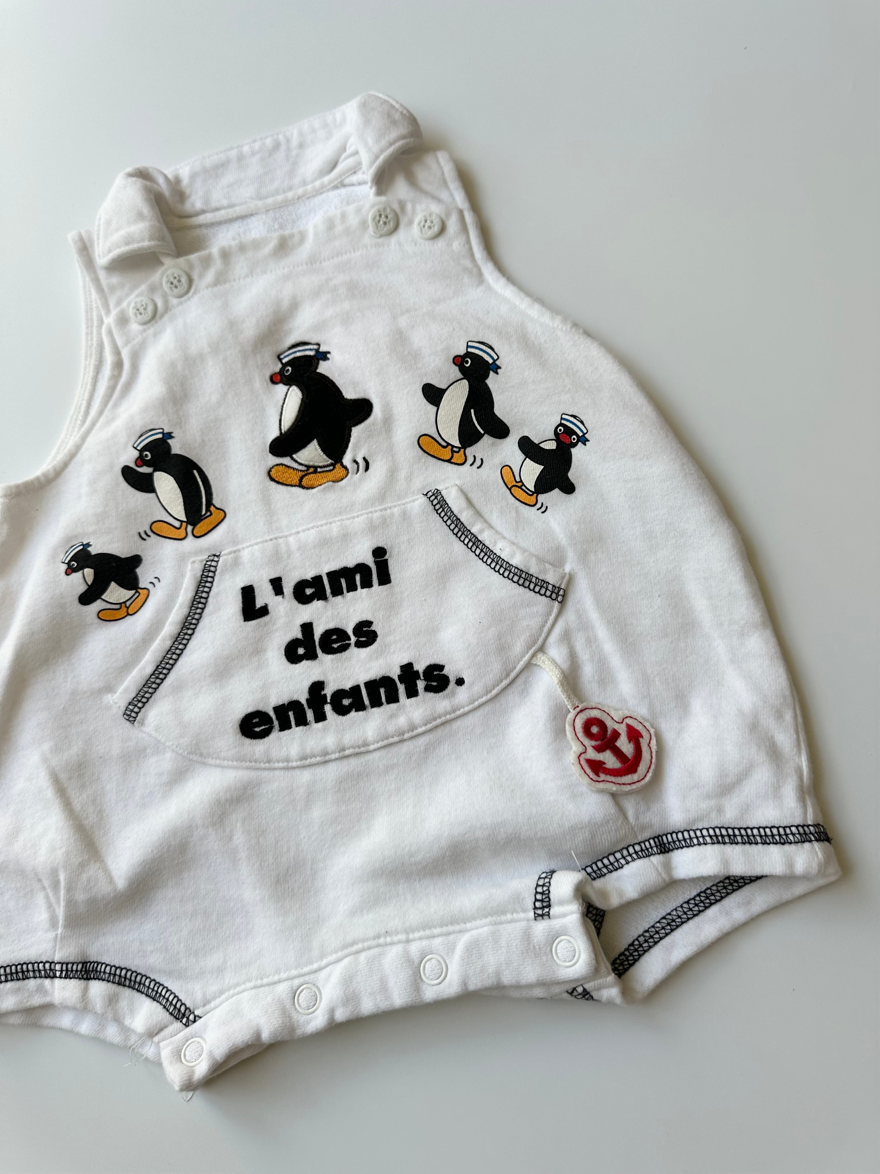 Vintage Pingu Baby Romper 6-12 Months